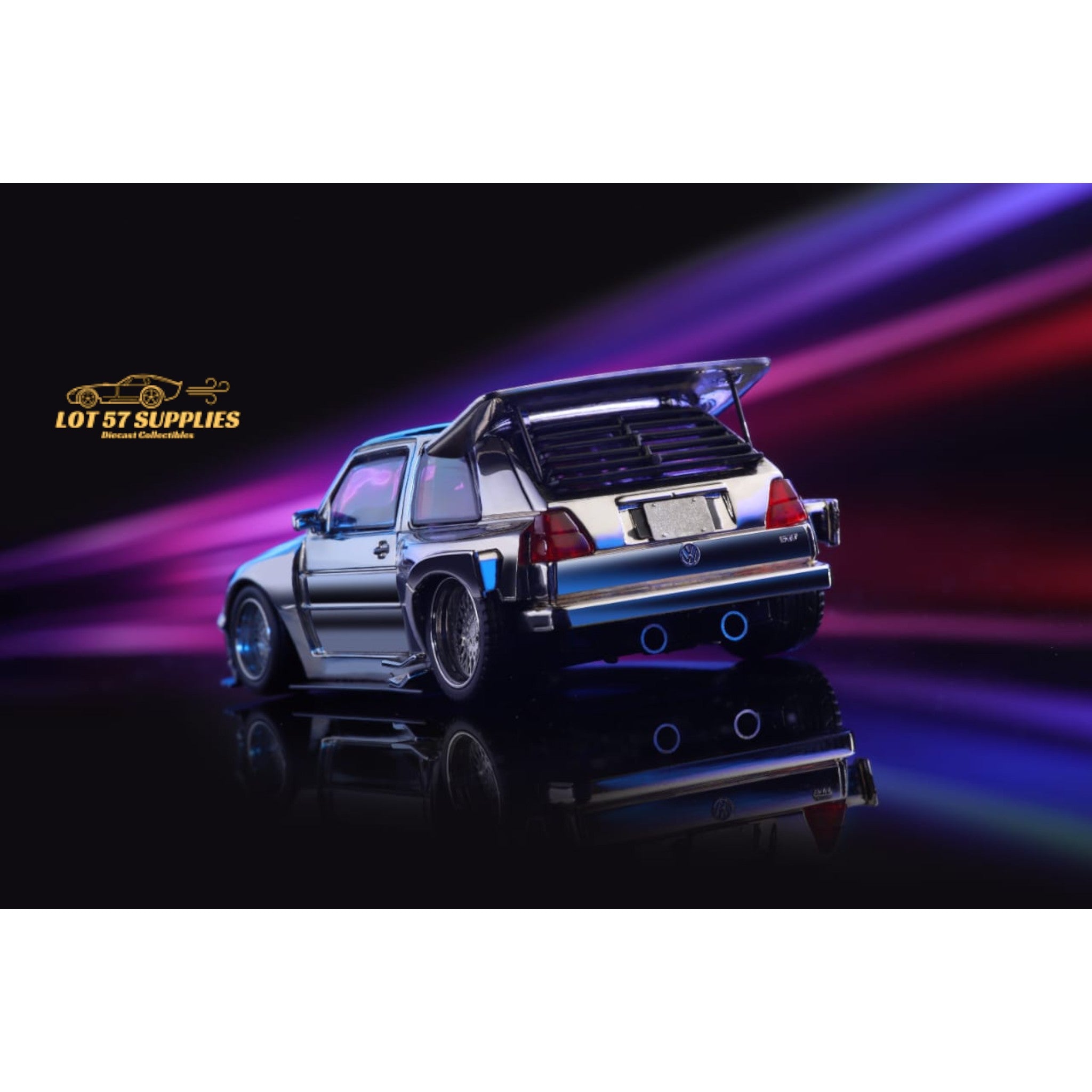 Liberty64 Volkswagen VW KS MK2 Widebody Silver Chrome 1:64