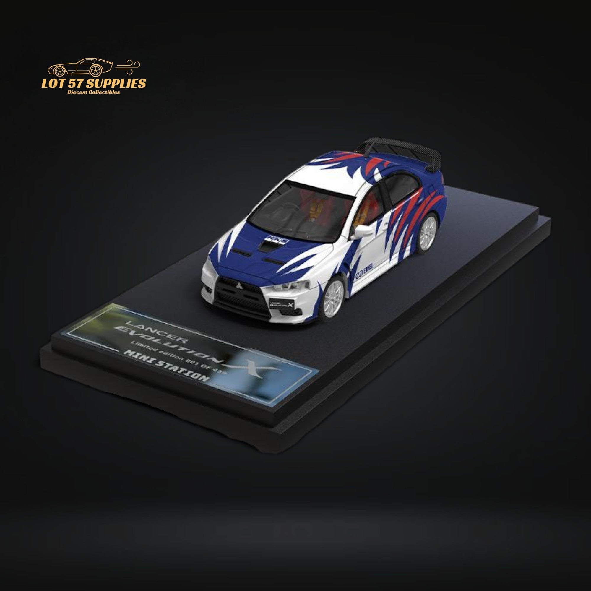 Mini Station Mitsubishi Lancer EVO X Need for Speed Black List #9 Livery Ordinary 1:64