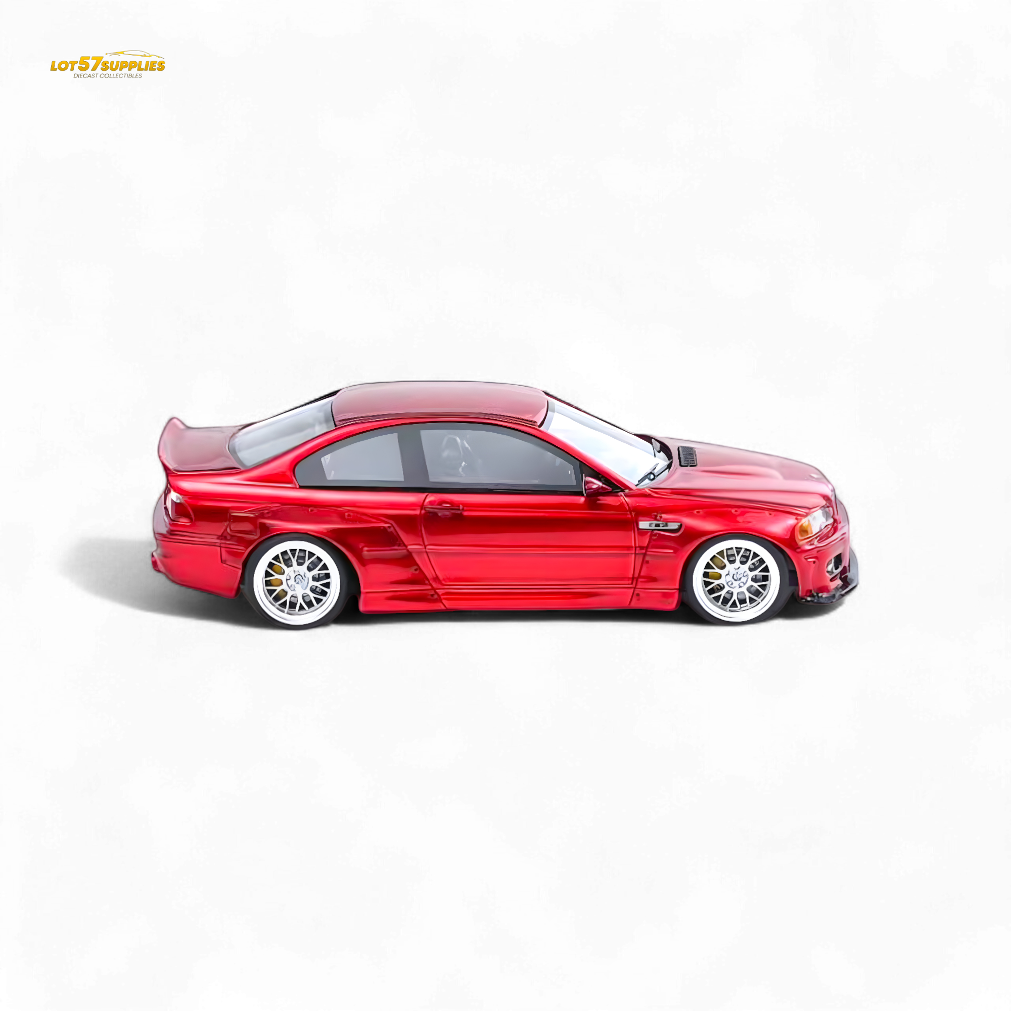 FLAME BMW M3 E46 Widebody Pandem in Metallic Red Resin 1:64