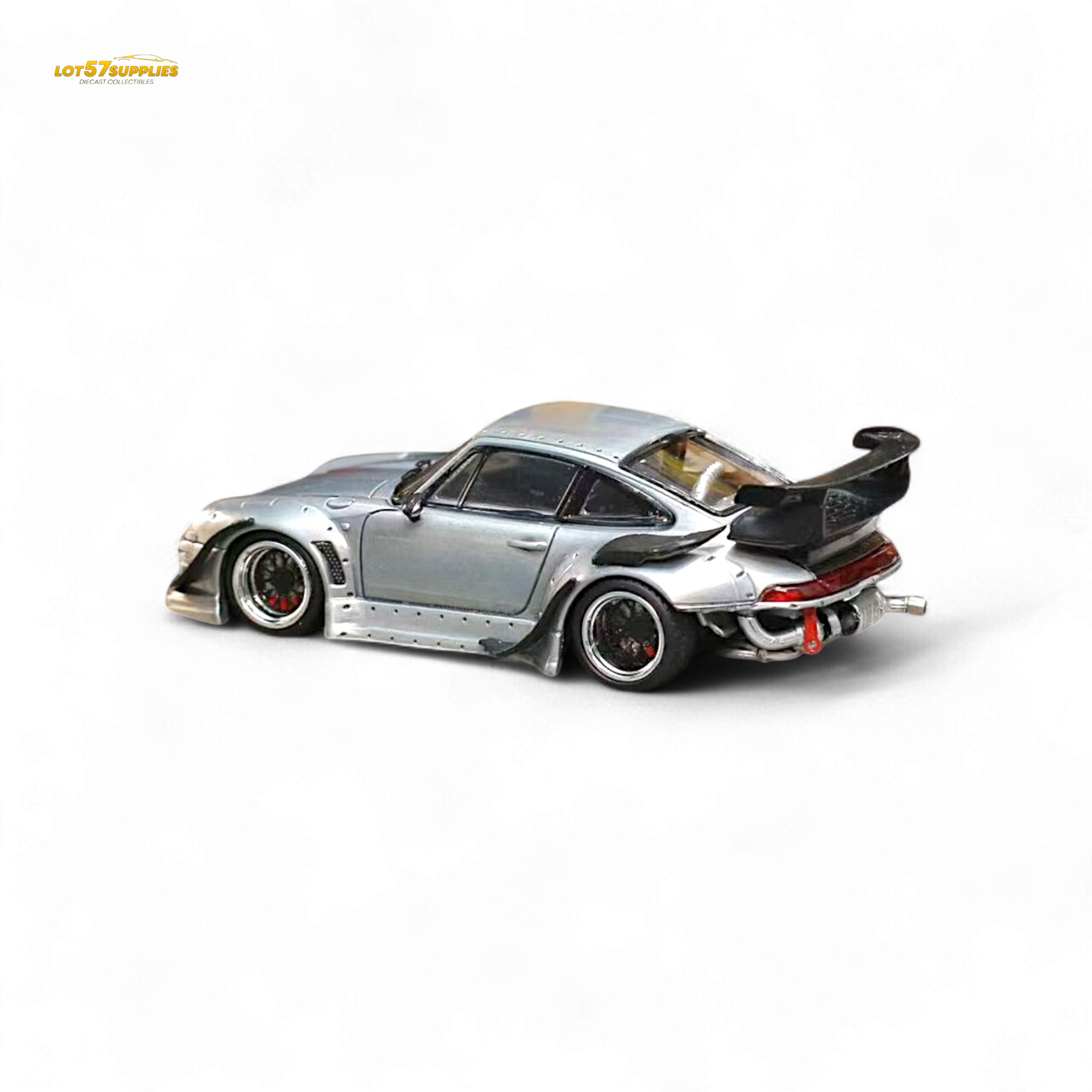 Street Weapon Porsche RWB 993 Raw Varnish Color Low Wing 1:64