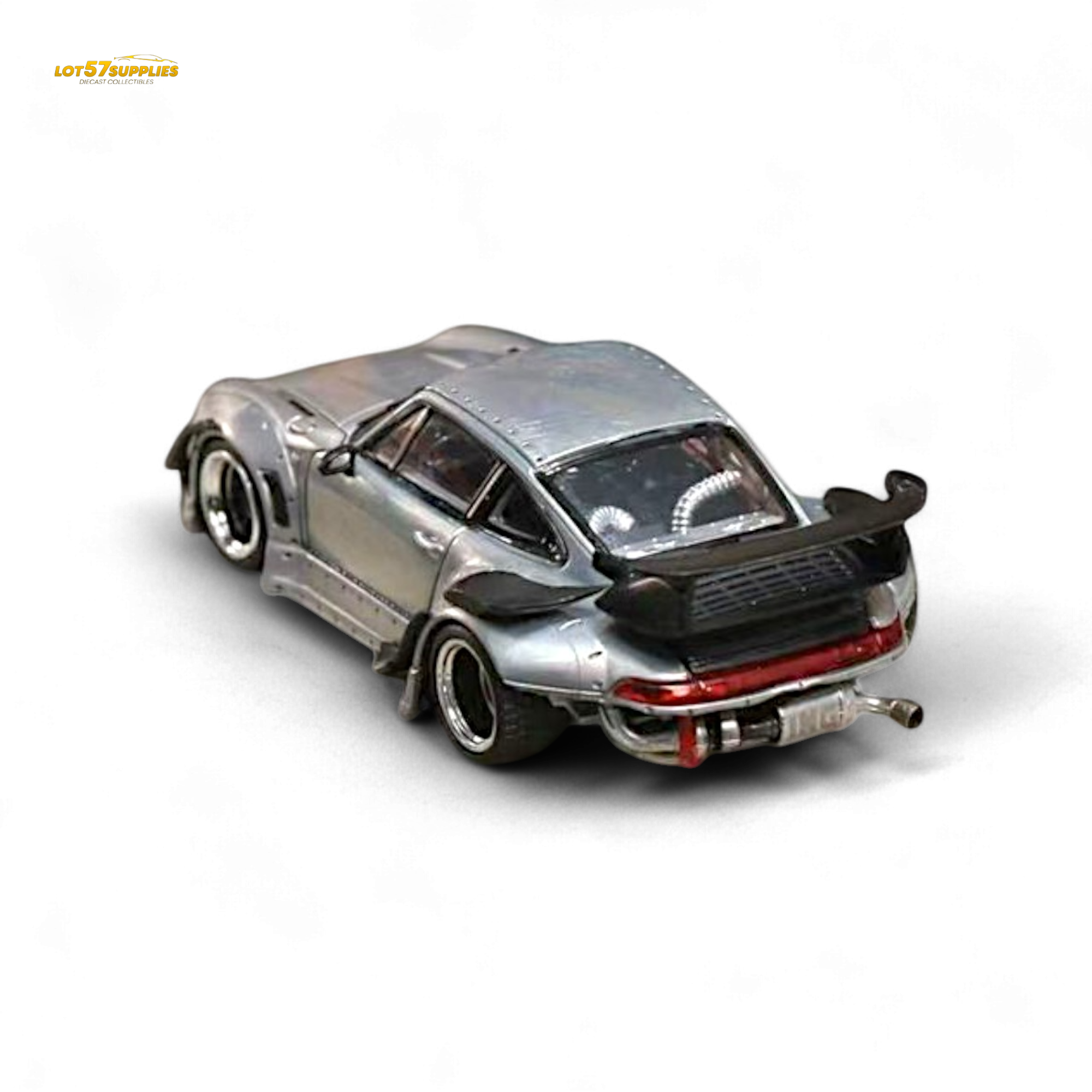 Street Weapon Porsche RWB 993 Raw Varnish Color Low Wing 1:64