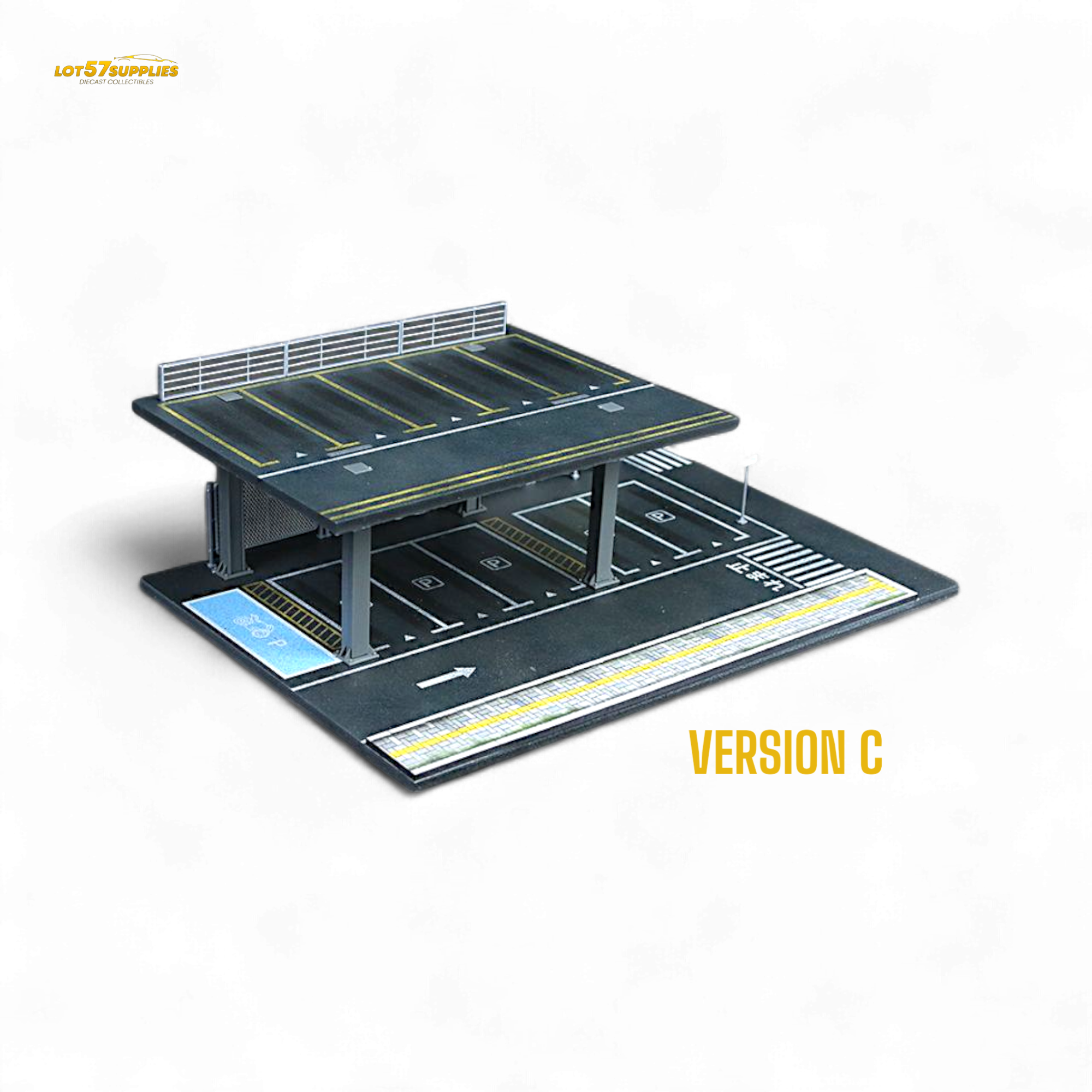 MoreArt STEEL STRUCTURE PLATFORM PARKING SCENE Version C 1:64 MO923003
