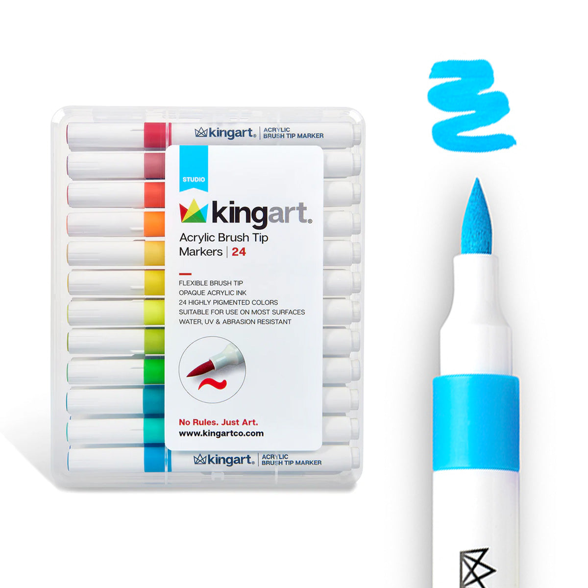 Acrylic Paint Markers, Brush Tip 24 Colors