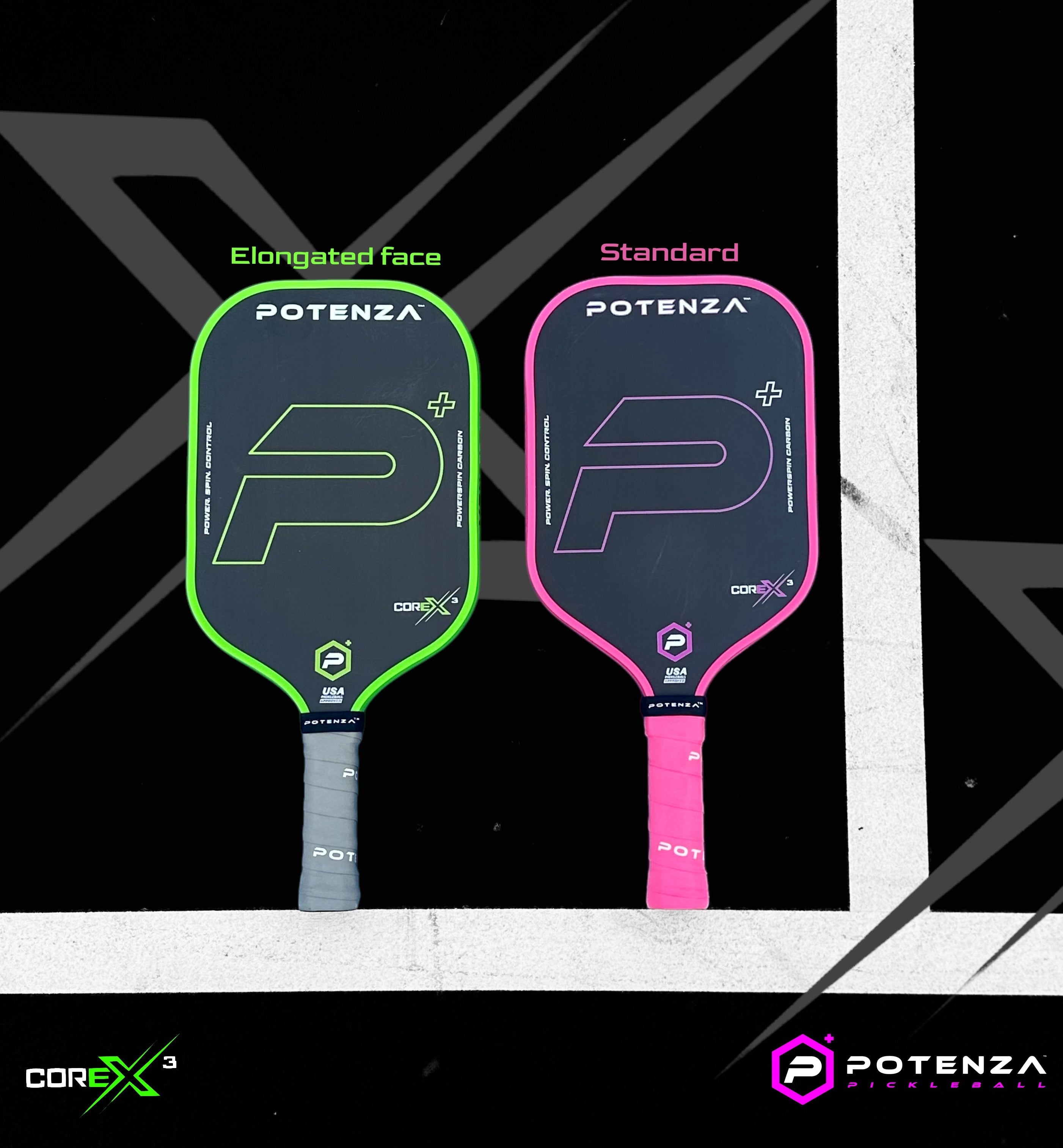 P+ PowerSpin Carbon COREx3 (Neon Pink, Elongated Face)