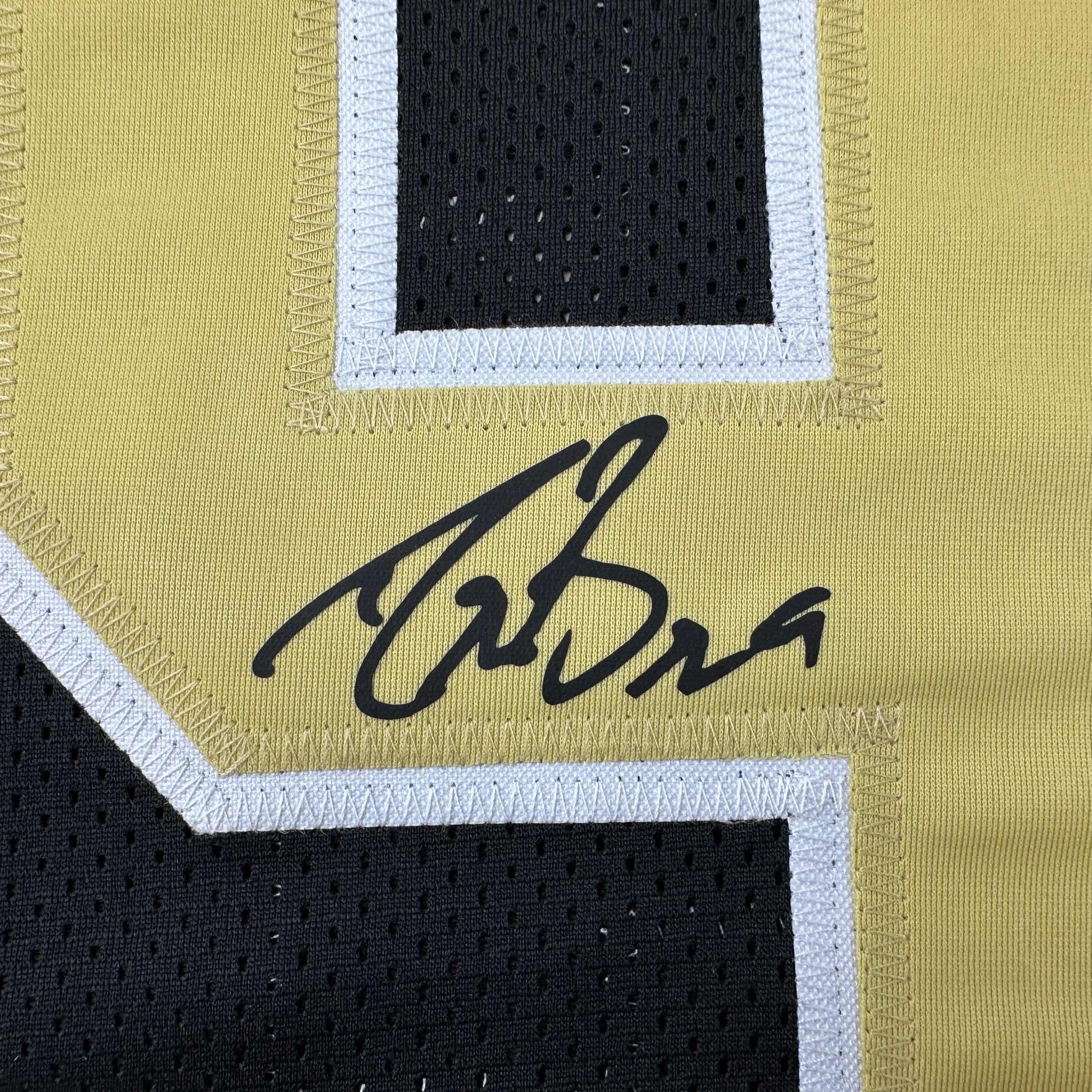 Facsimile Autographed Drew Brees New Orleans Black Reprint Laser Auto Football Jersey Size Men's XL