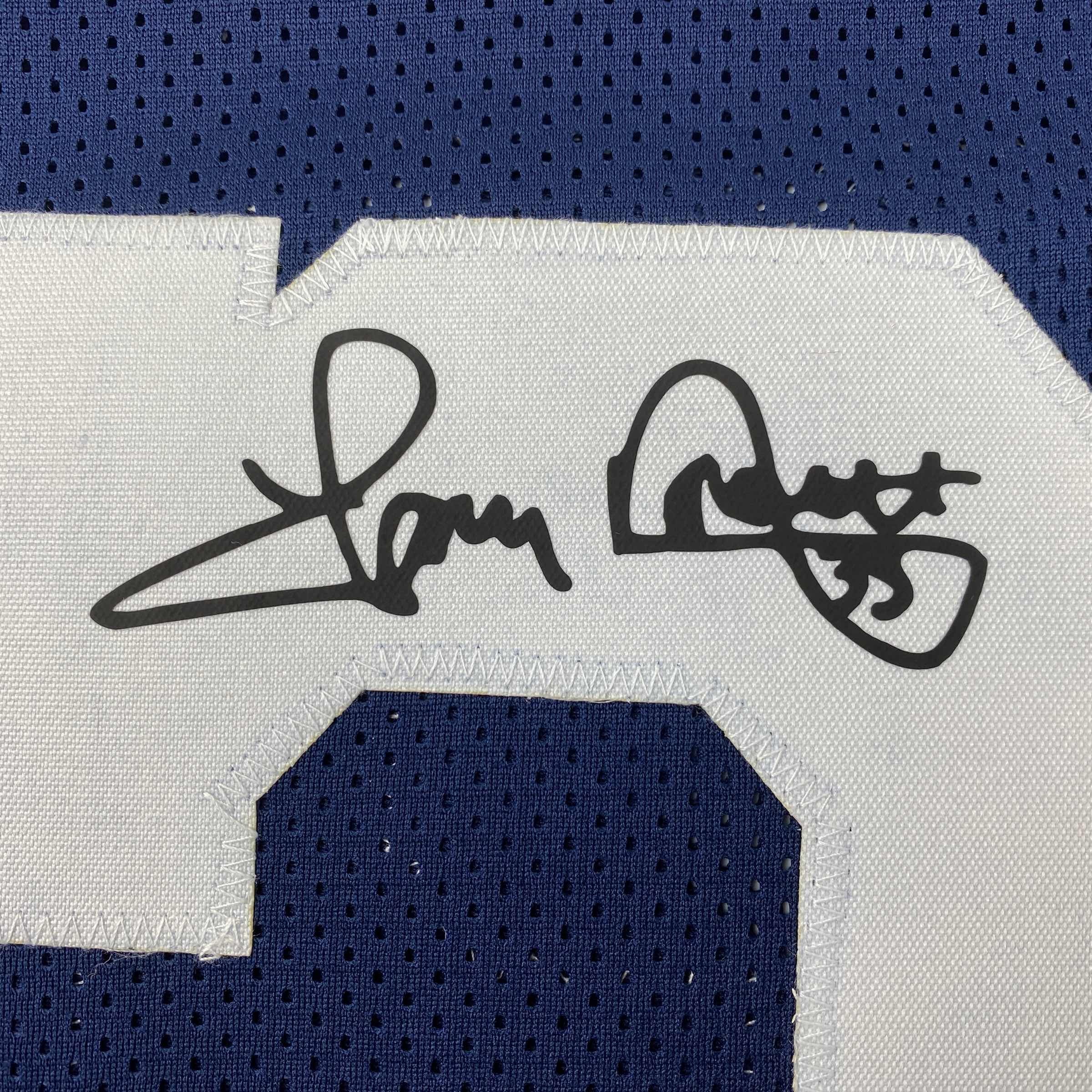 Facsimile Autographed Tony Dorsett Dallas Thanksgiving Day Reprint Laser Auto Football Jersey Size Men's XL