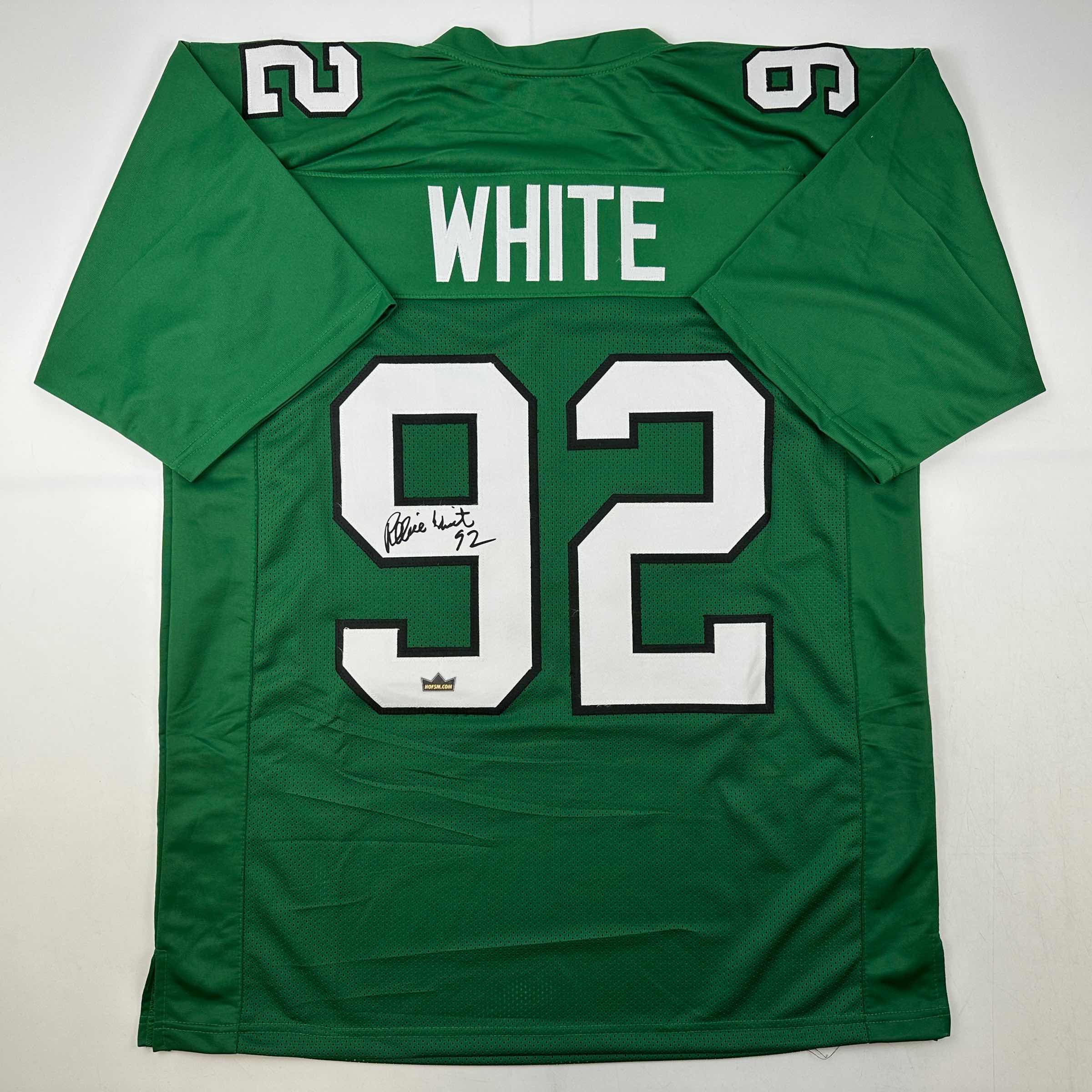 Facsimile Autographed Reggie White Philadelphia Kelly Green Reprint Laser Auto Football Jersey Size Men's XL