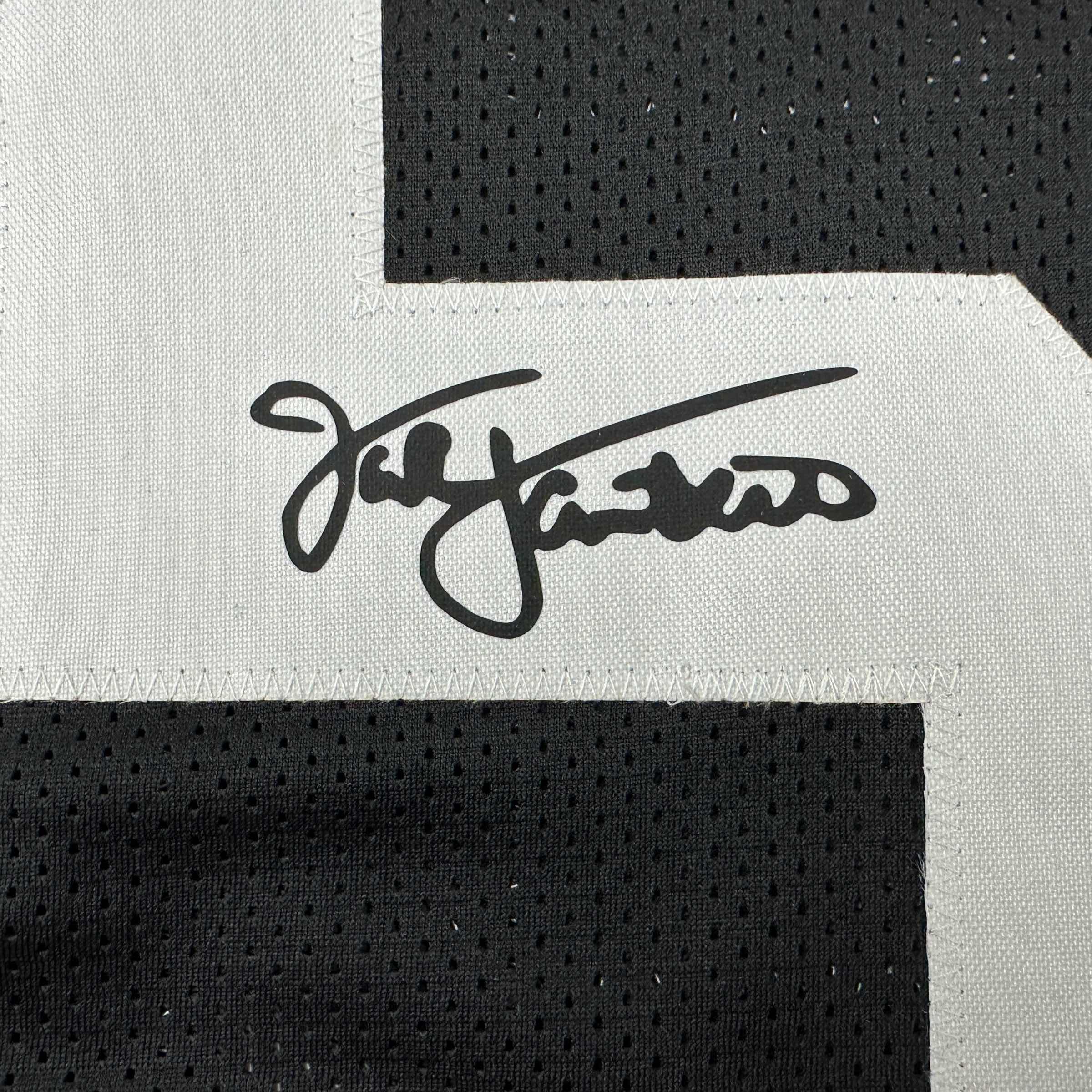 Facsimile Autographed Jack Lambert Pittsburgh Black Reprint Laser Auto Football Jersey Size Men's XL