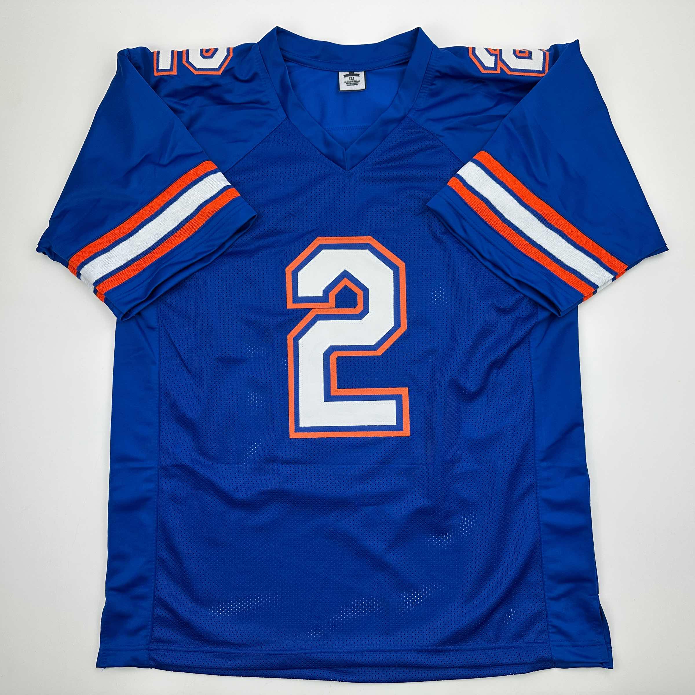 Facsimile Autographed D.J. DJ Lagway Florida Blue Reprint Laser Auto College Football Jersey Size Men's XL