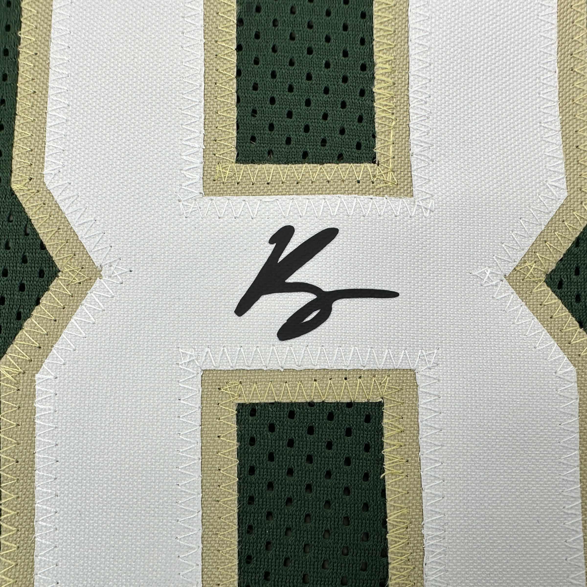 Facsimile Autographed Kyle Kuzma Milwaukee Green Reprint Laser Auto Basketball Jersey Size Men's XL