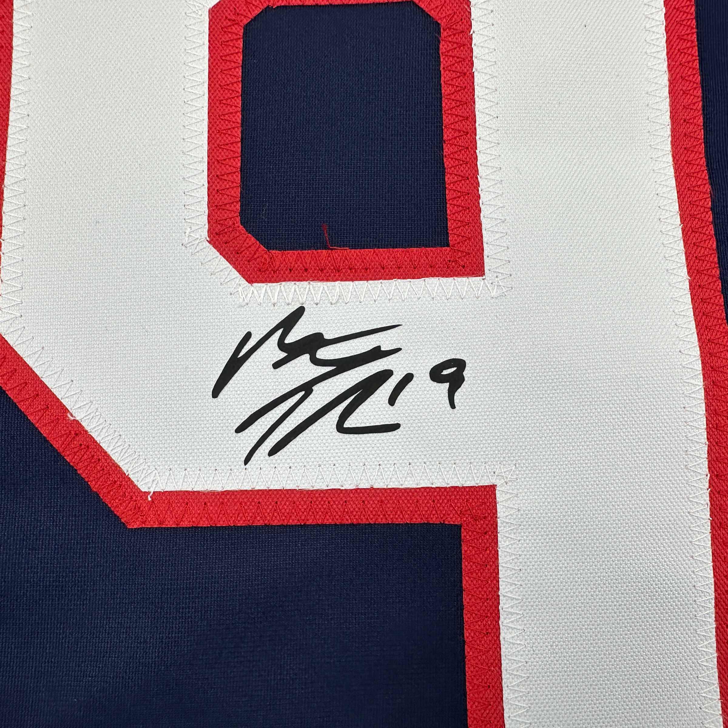 Facsimile Autographed Matthew Tkachuk United States USA Blue 2025 4 Nations Face-Off Reprint Laser Auto Hockey Jersey Size Men's XL