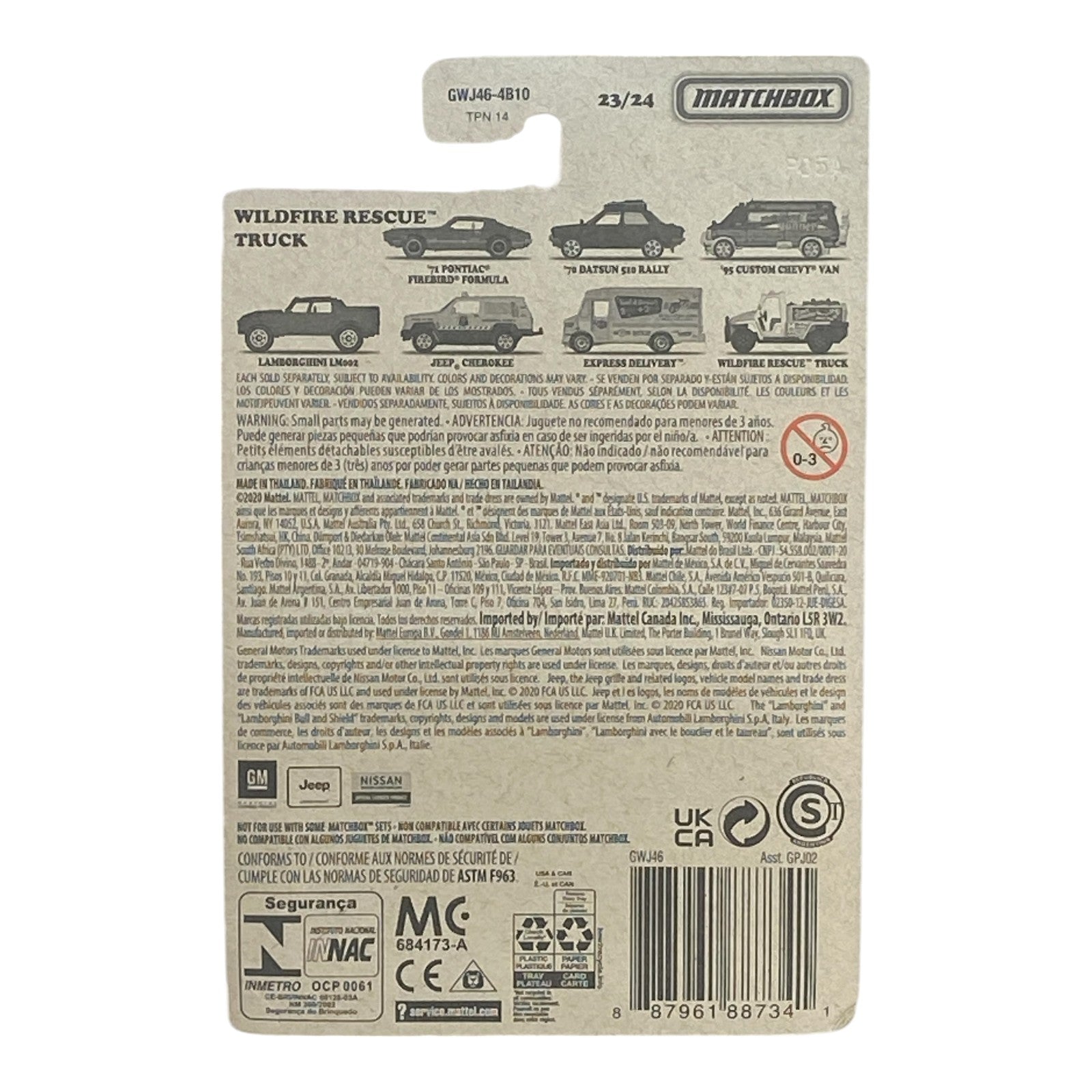 Matchbox Wildfire Rescue Truck - Target Reto Series 23/24