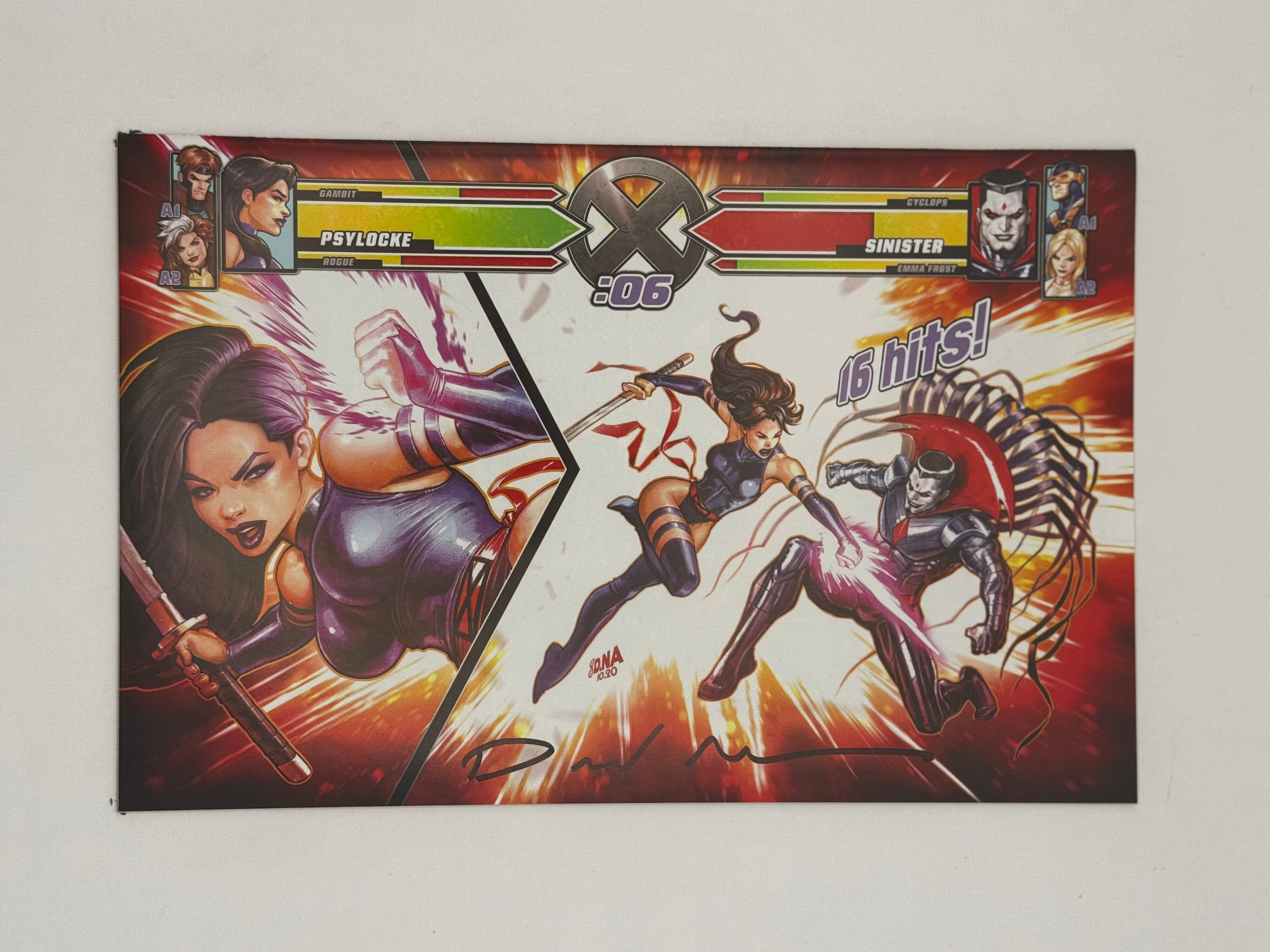 Comic book cover with superhero characters and X-Men logo on a white background