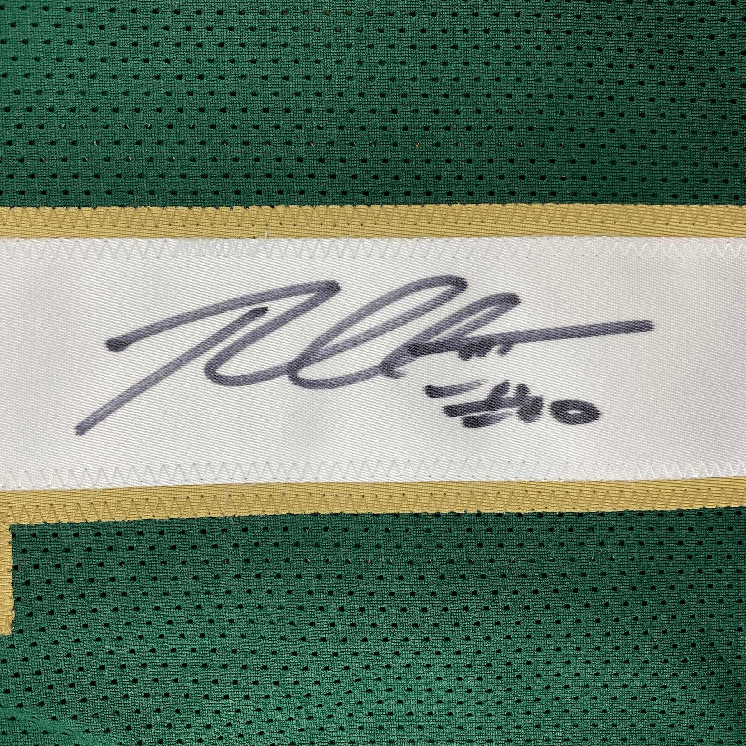 Autographed/Signed Robert Griffin III RG3 Baylor Green College Football Jersey JSA COA
