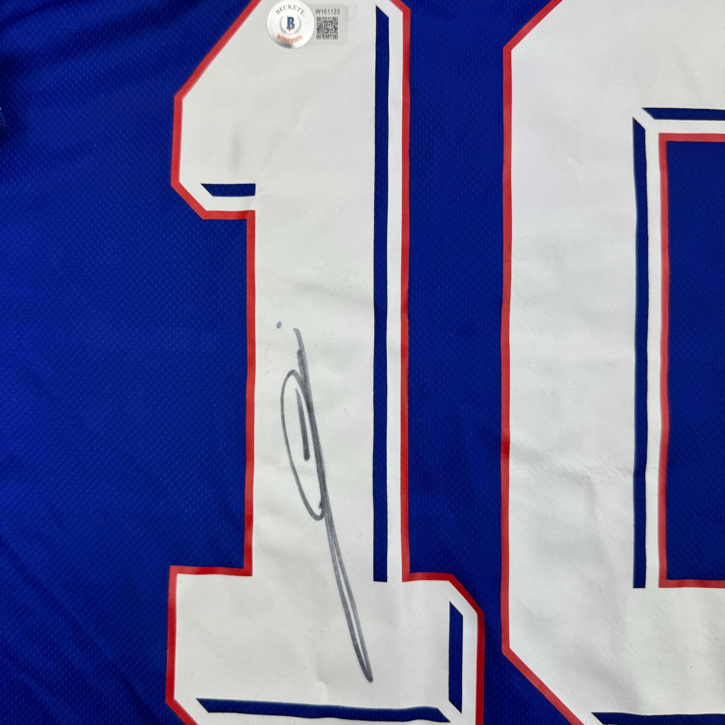 Autographed/Signed Zinedine Zidane France French National Team Blue Soccer Jersey Beckett BAS COA