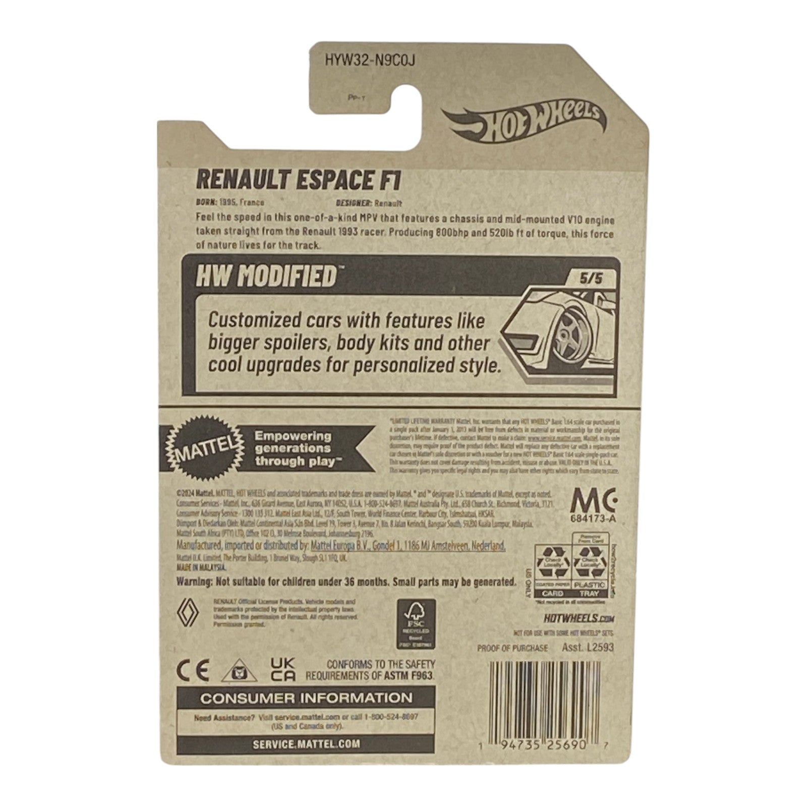 Hot Wheels Renault Espace F1 - HW Modified Series 5/5