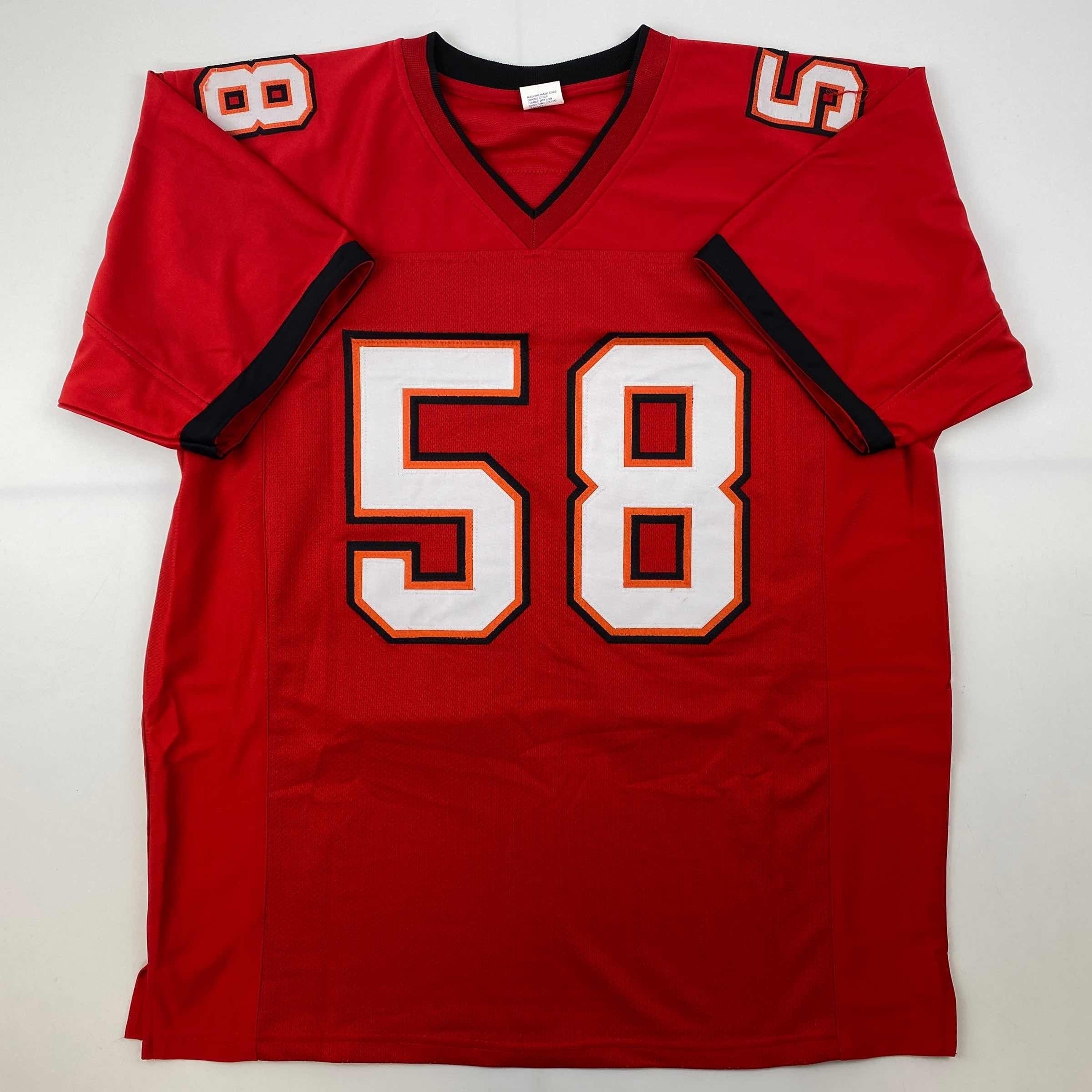 Facsimile Autographed Shaquil Shaq Barrett Tampa Bay Red Reprint Laser Auto Football Jersey Size Men's XL