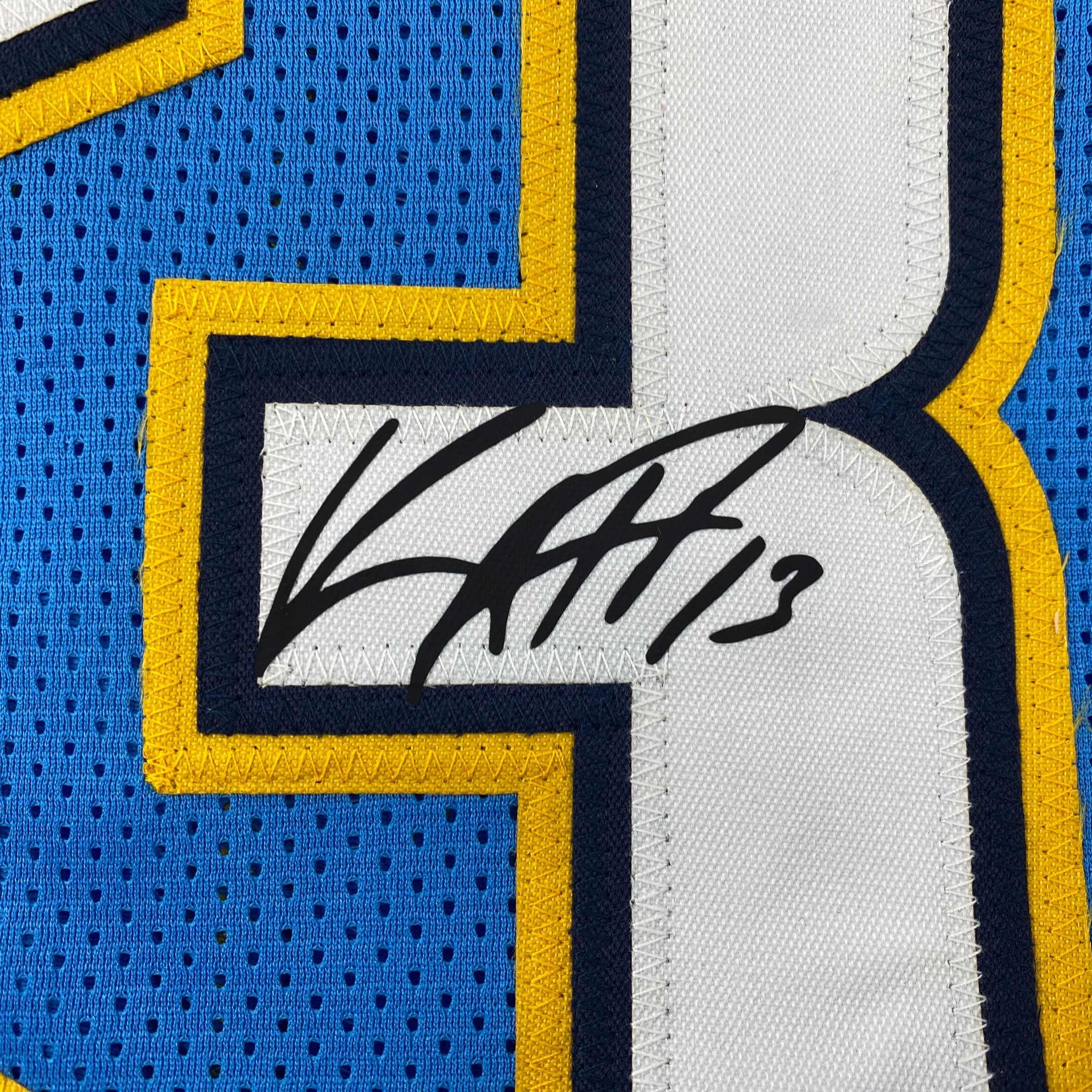 Facsimile Autographed Keenan Allen Los Angeles LA Powder Blue Reprint Laser Auto Football Jersey Size Men's XL