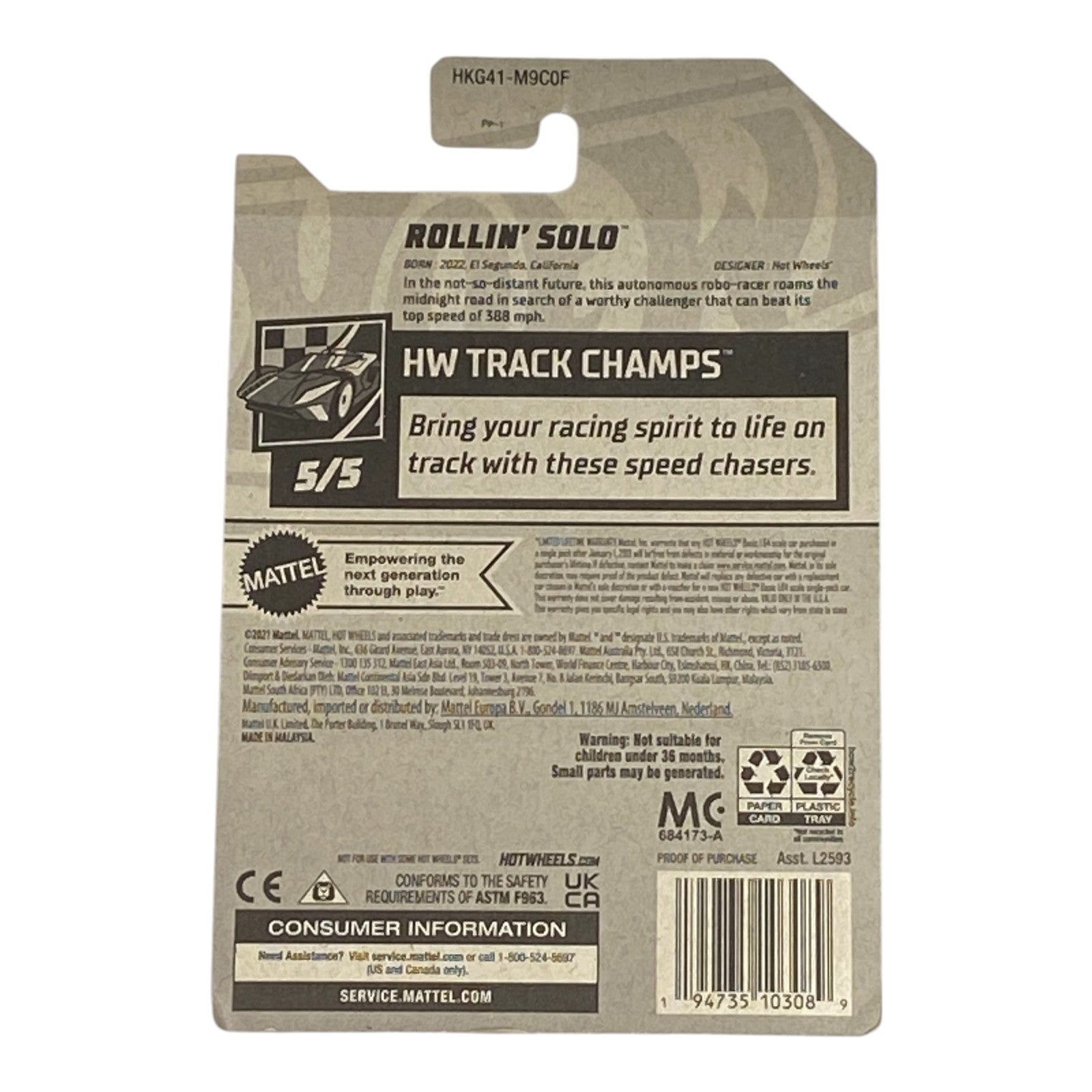 Hot Wheels Rollin' Solo - HW Track Champs Series 5/5