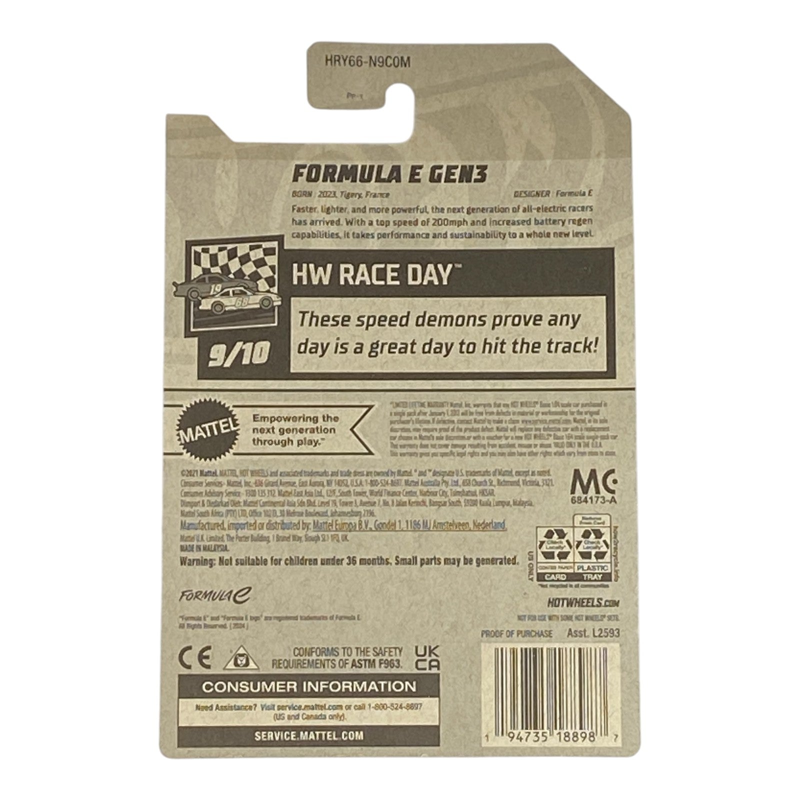 Hot Wheels Formula E Gen3 - HW Race Day Series 9/10