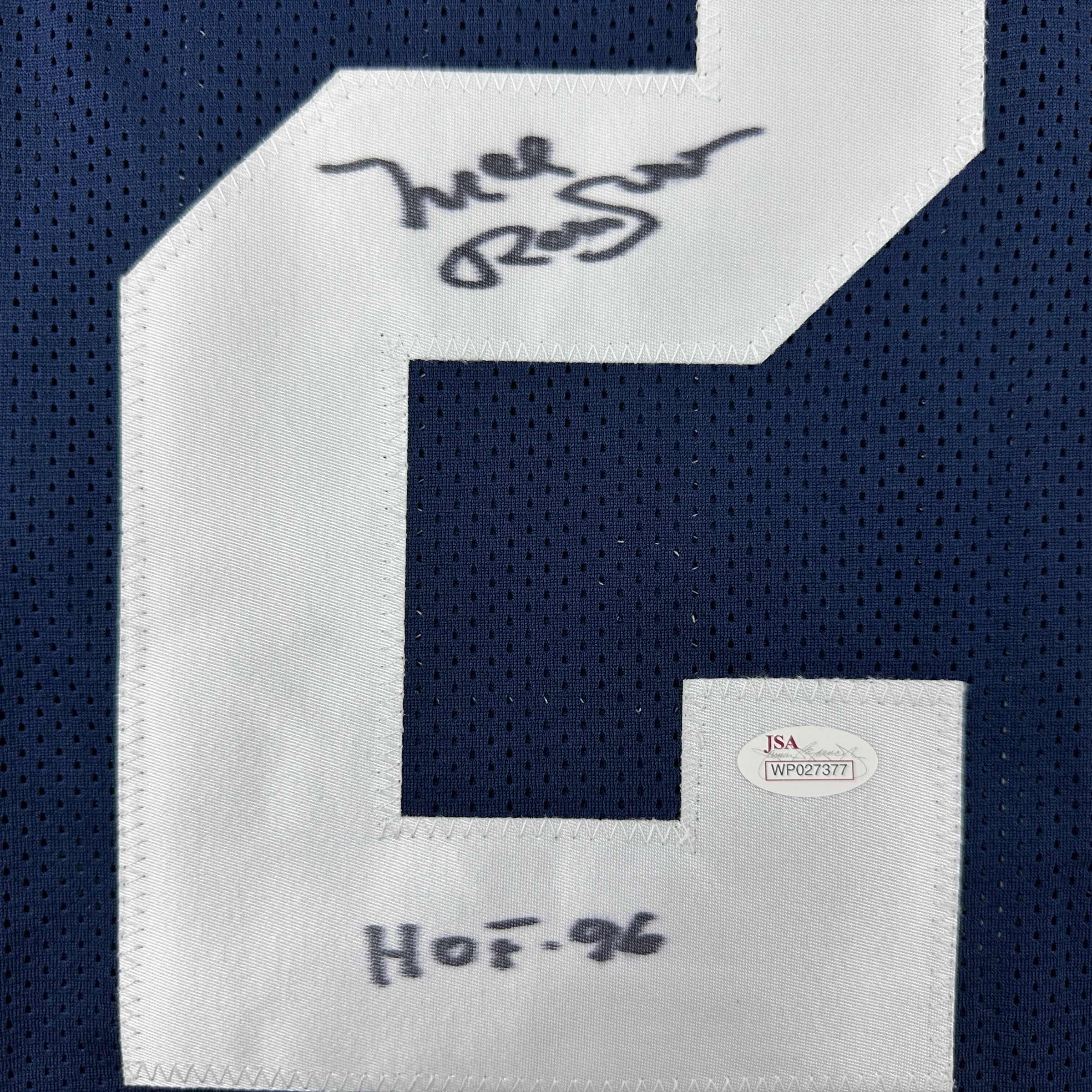 Autographed/Signed Mel Renfro HOF 96 Dallas Thanksgiving Day Football Jersey JSA COA