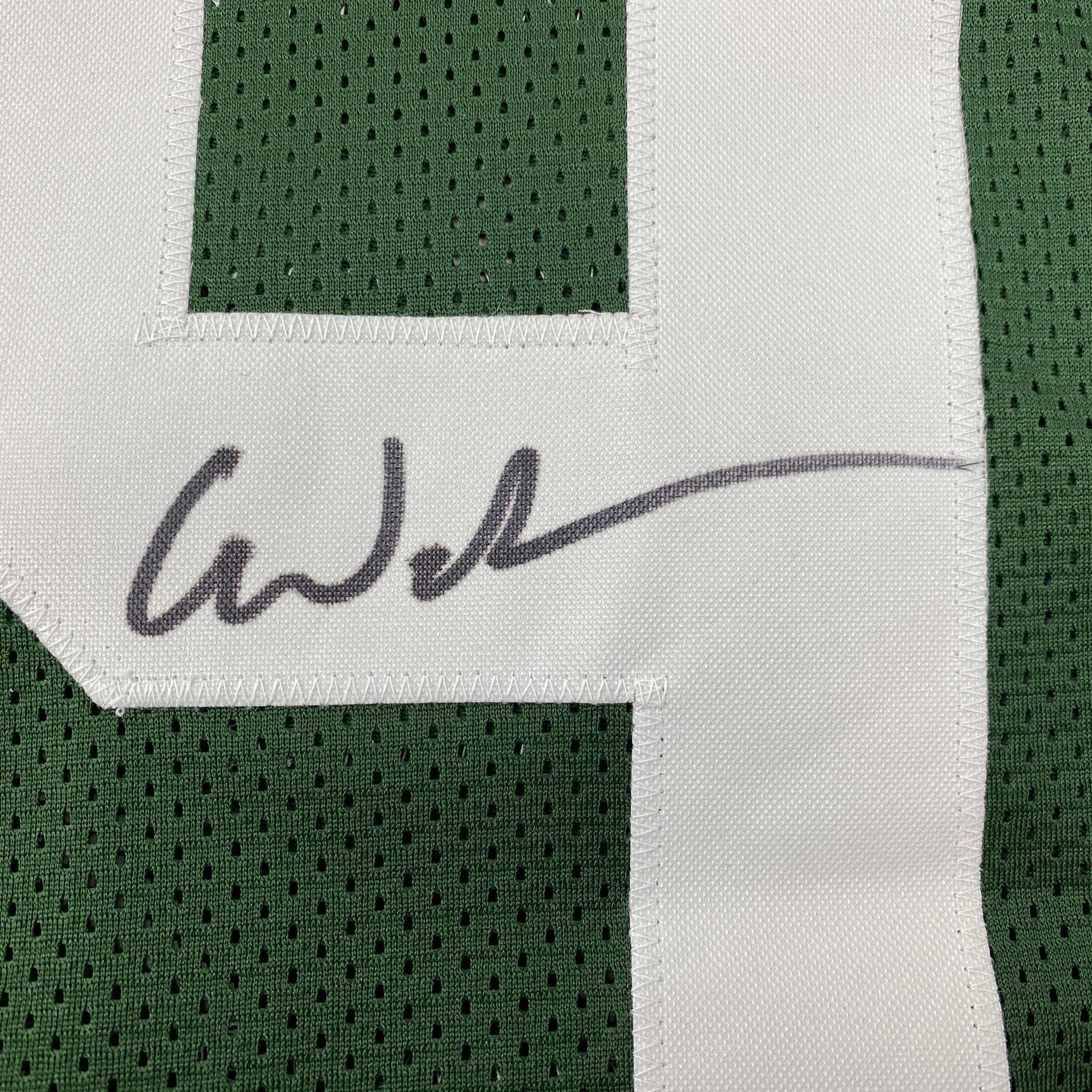 Autographed/Signed Christian Watson Green Bay Green Football Jersey Beckett BAS COA