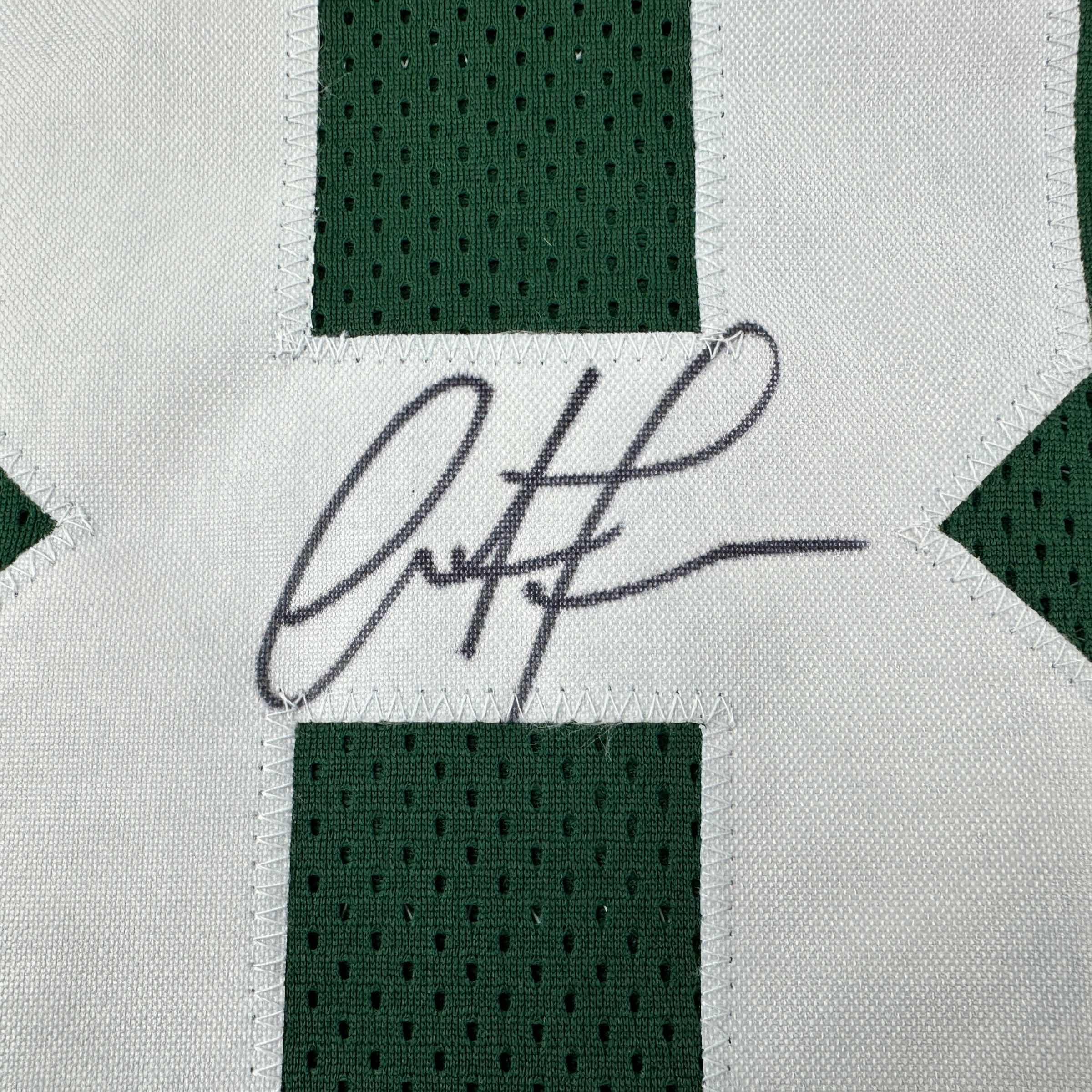 Autographed/Signed Antonio Freeman Green Bay Green Football Jersey Beckett BAS COA