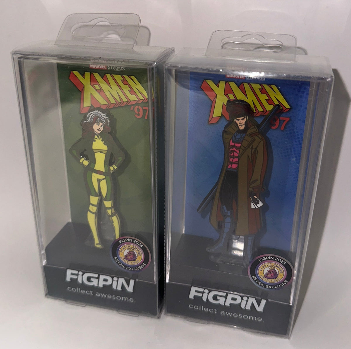 FiGPiN X-MEN 97- ROGUE AND GAMBIT ENAMEL PIN SET