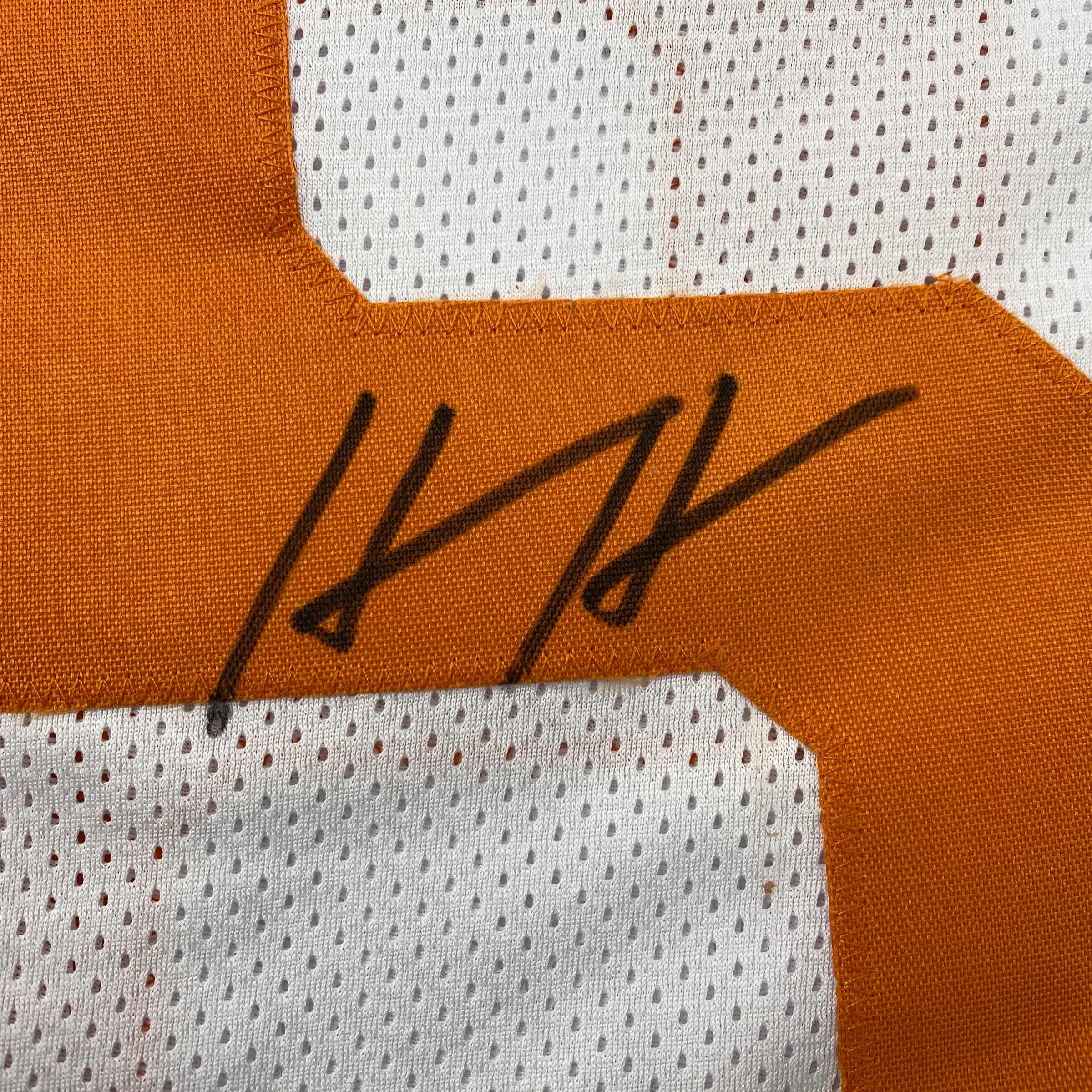 Autographed/Signed Hendon Hooker Tennessee White College Football Jersey JSA COA