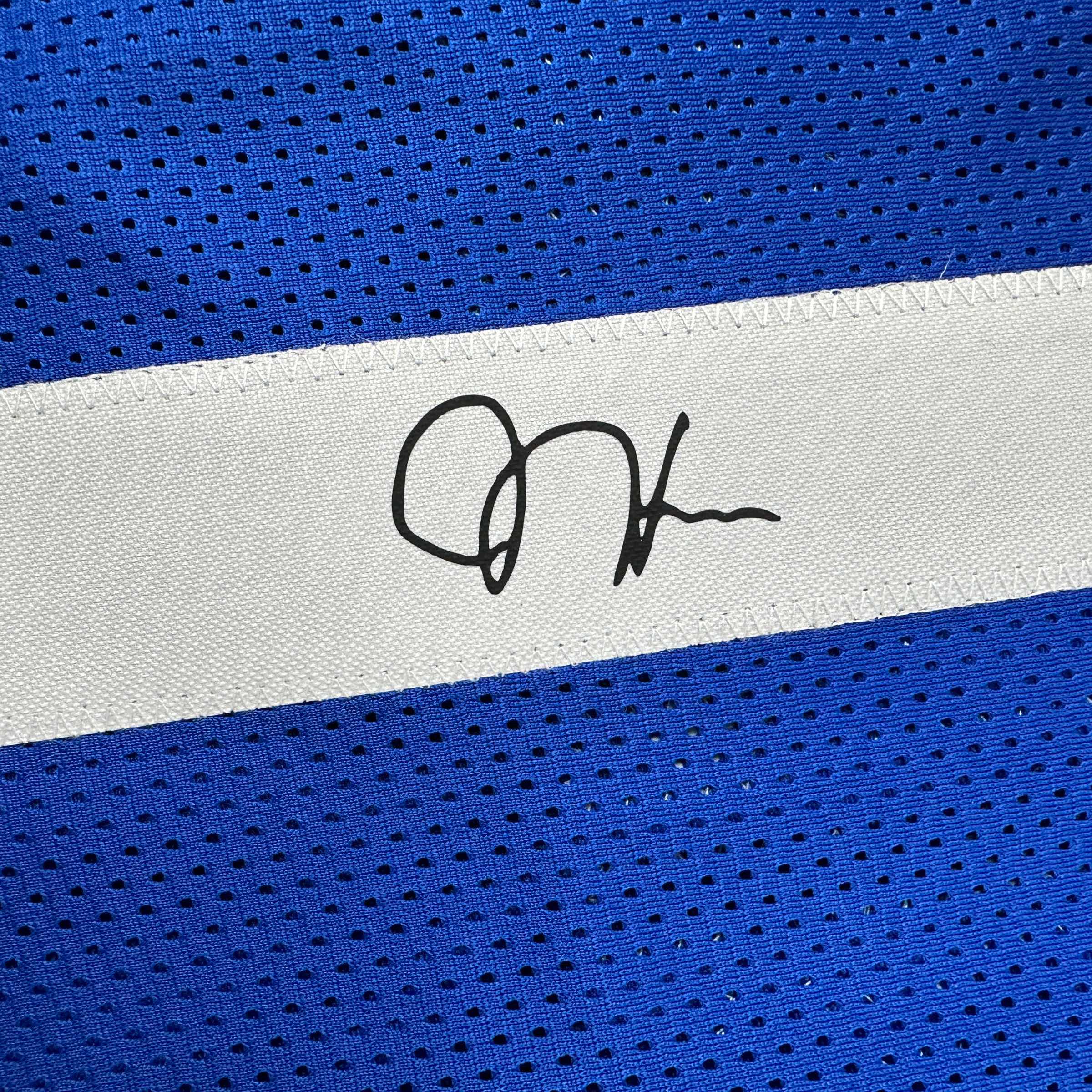 Facsimile Autographed James Harden Los Angeles LA Blue Reprint Laser Auto Basketball Jersey Size Men's XL