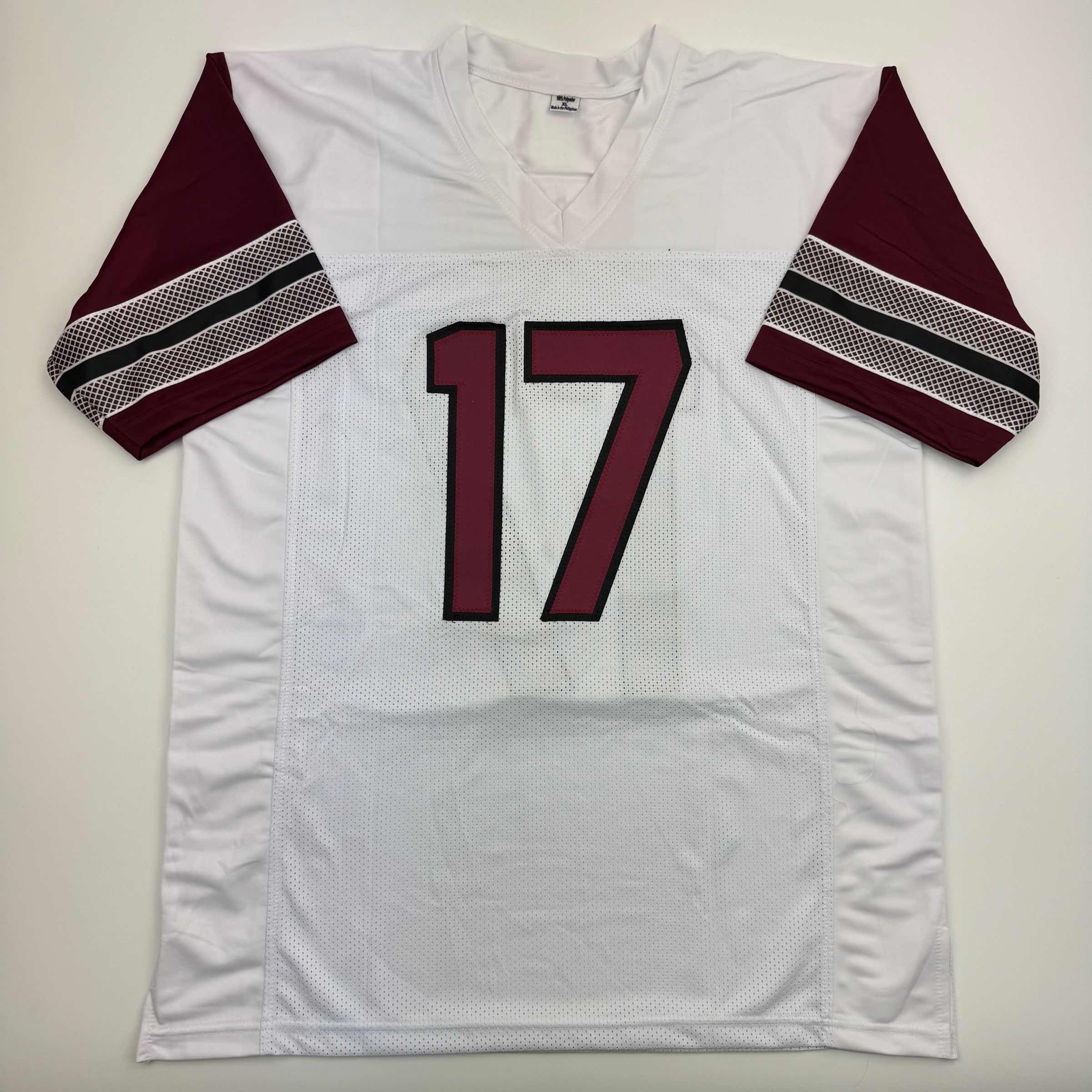 Autographed/Signed Terry McLaurin Washington White Football Jersey Beckett BAS COA