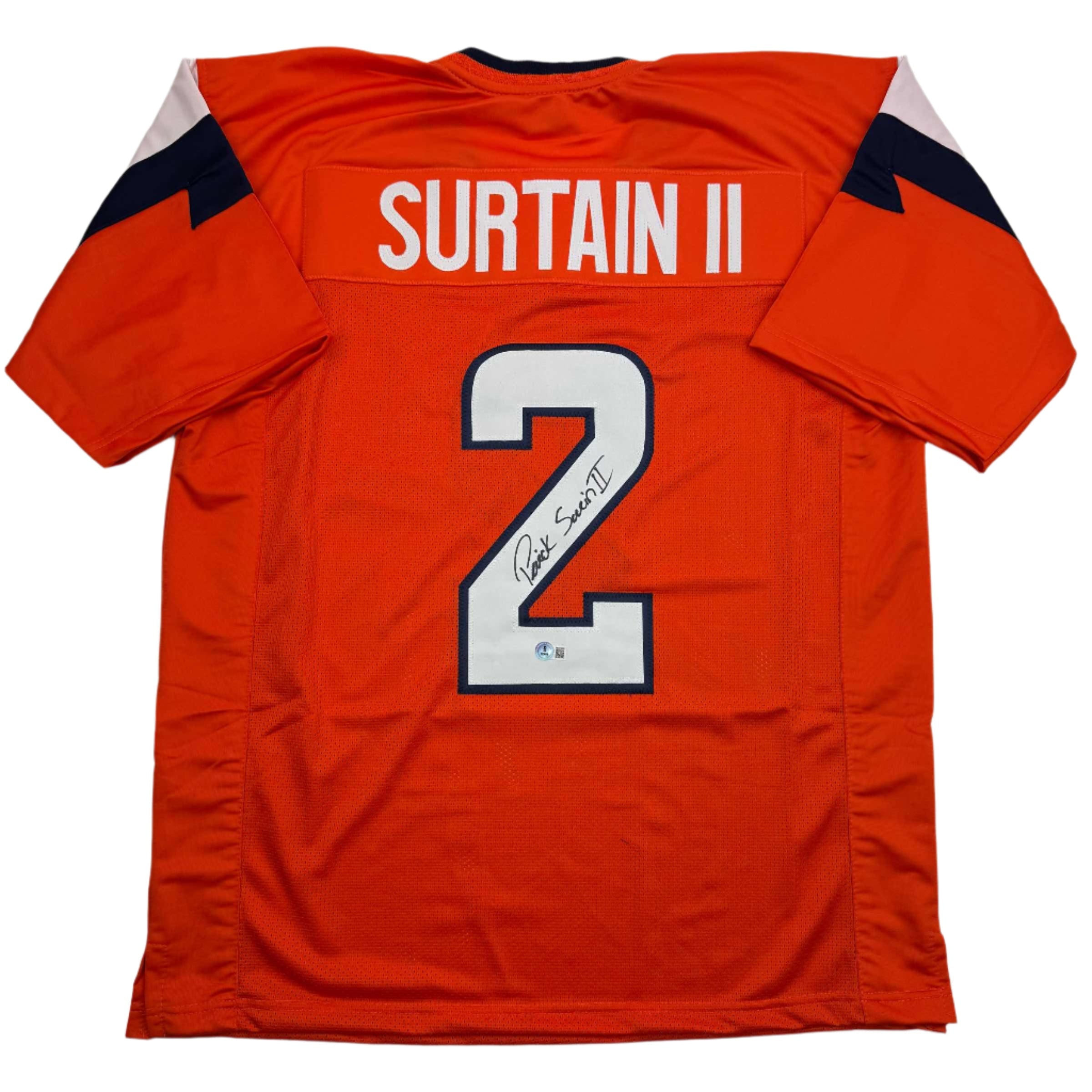イタリア代表 スティーブン・バーニー、トンマーゾ・アラン直筆サインユニフォーム Autographed/Signed Patrick Surtain II Denver Orange Football Jersey JS