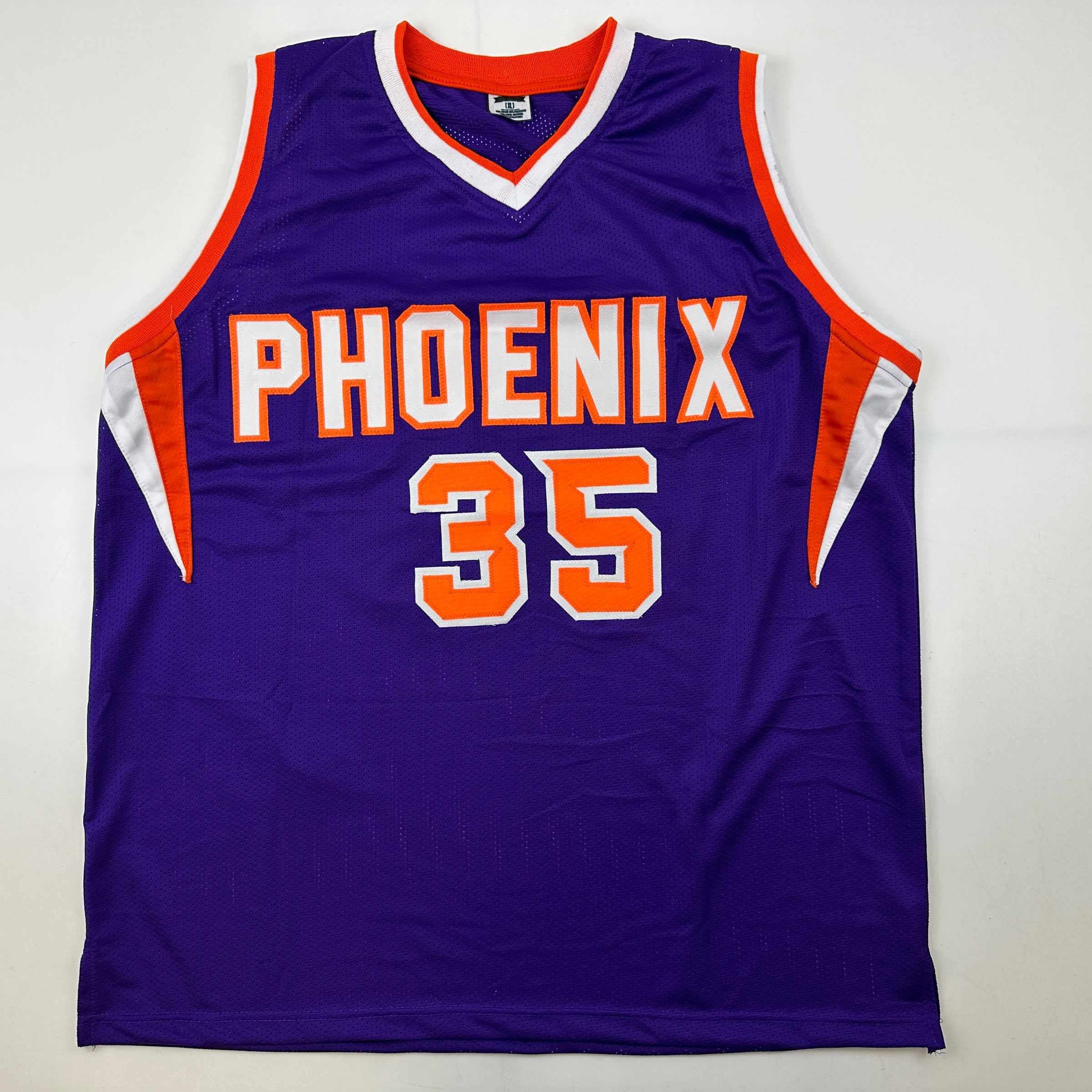 Facsimile Autographed Kevin Durant Phoenix Purple Reprint Laser Auto Basketball Jersey Size Men's XL