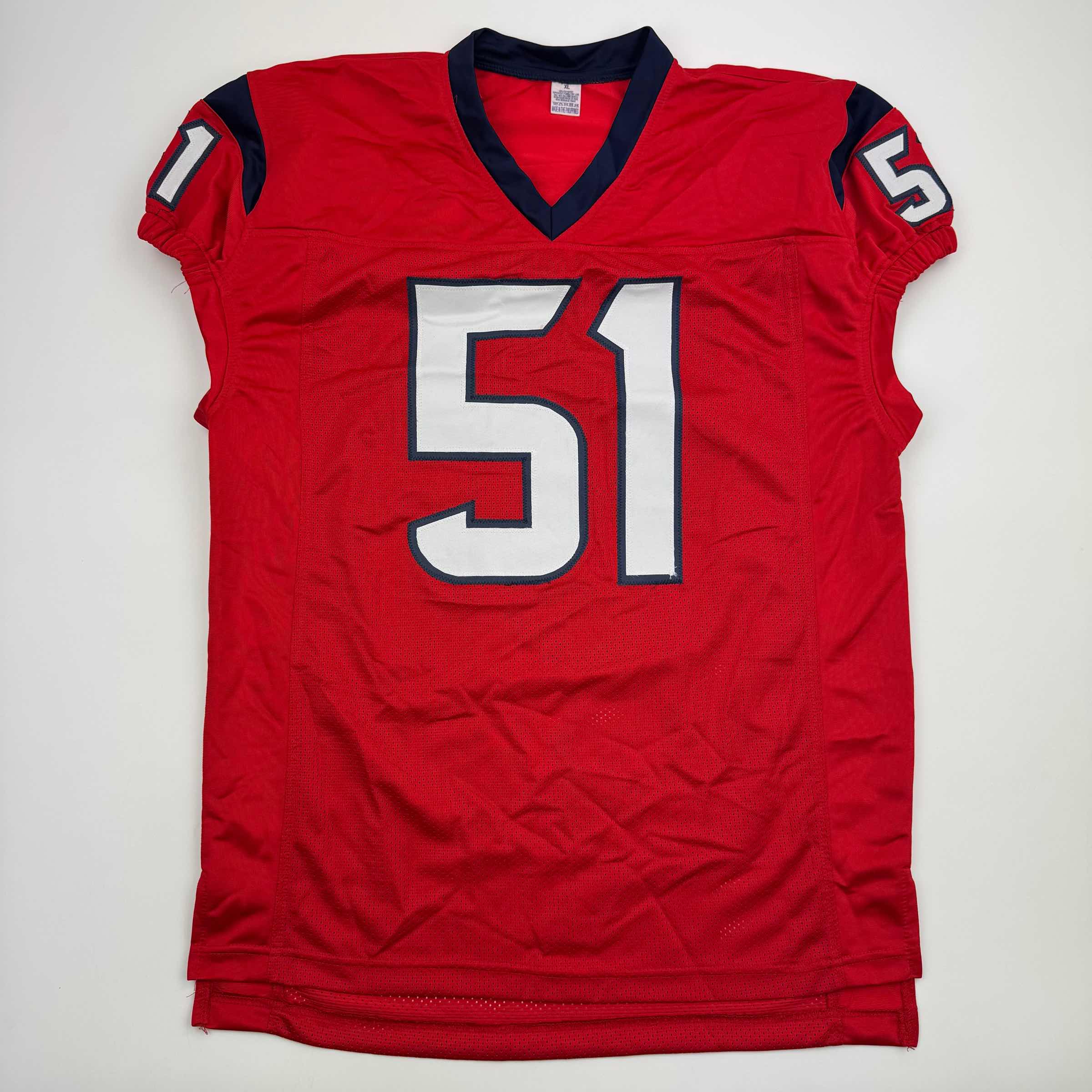 Autographed/Signed Will Anderson Jr. Houston Red Football Jersey PSA/DNA COA