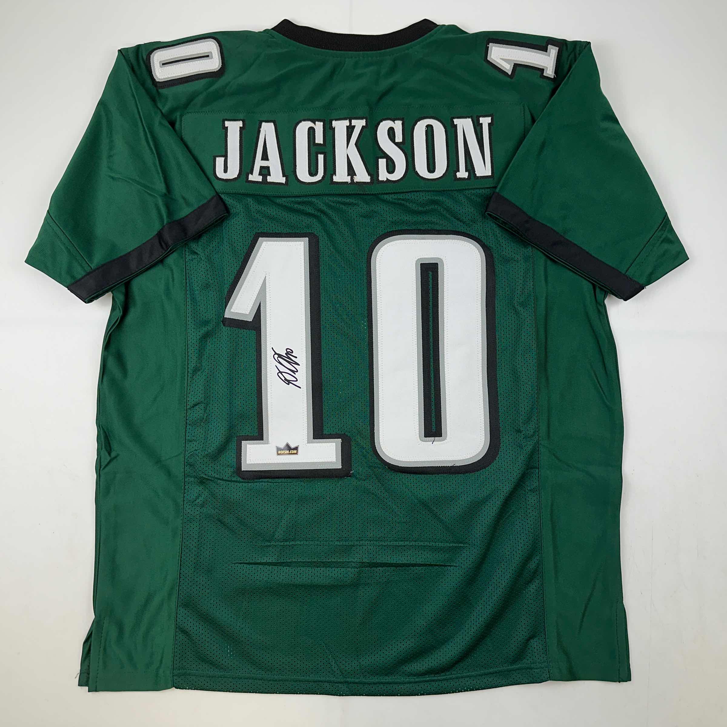 Facsimile Autographed DeSean Jackson Philadelphia Green Reprint Laser Auto Football Jersey Size Men's XL