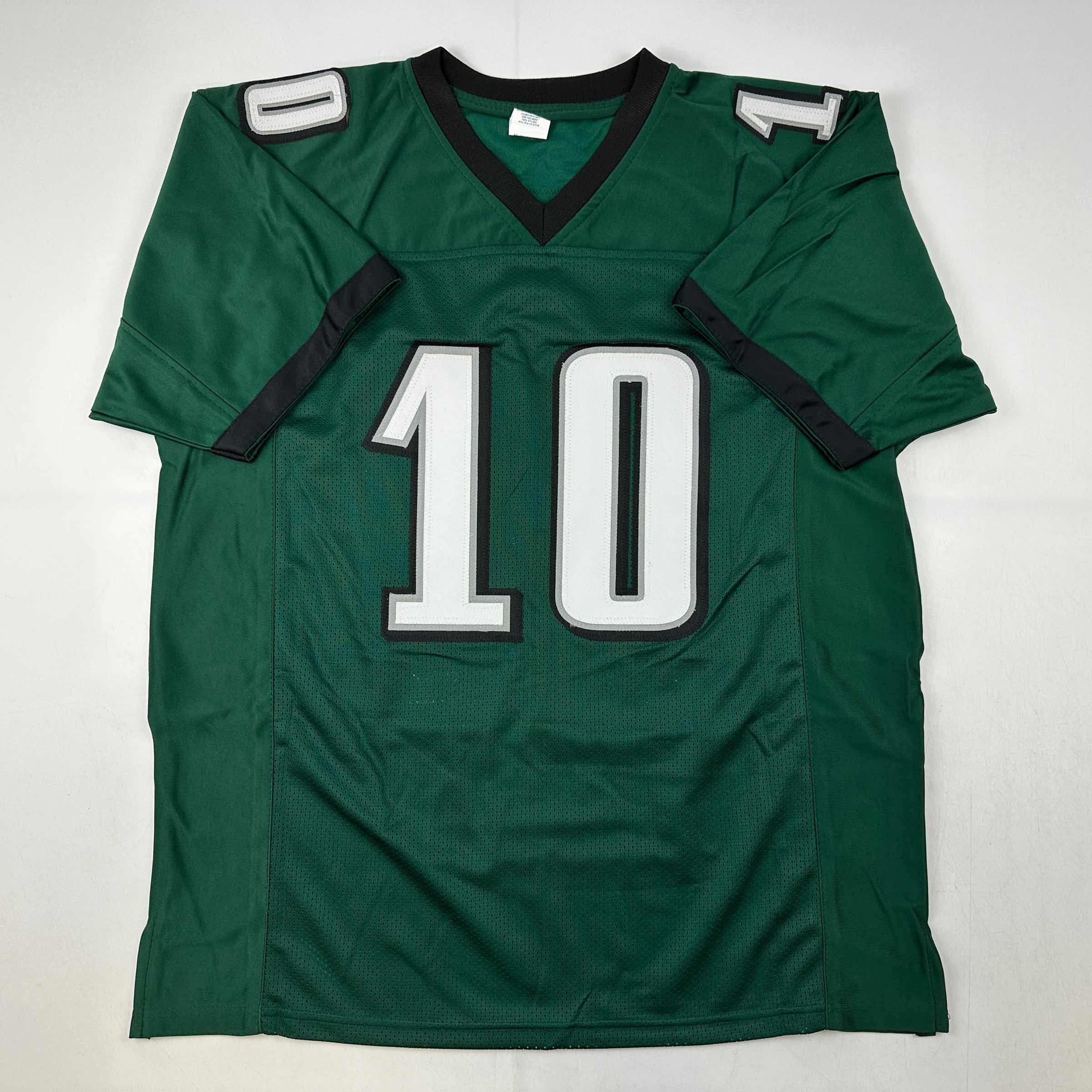 Facsimile Autographed DeSean Jackson Philadelphia Green Reprint Laser Auto Football Jersey Size Men's XL