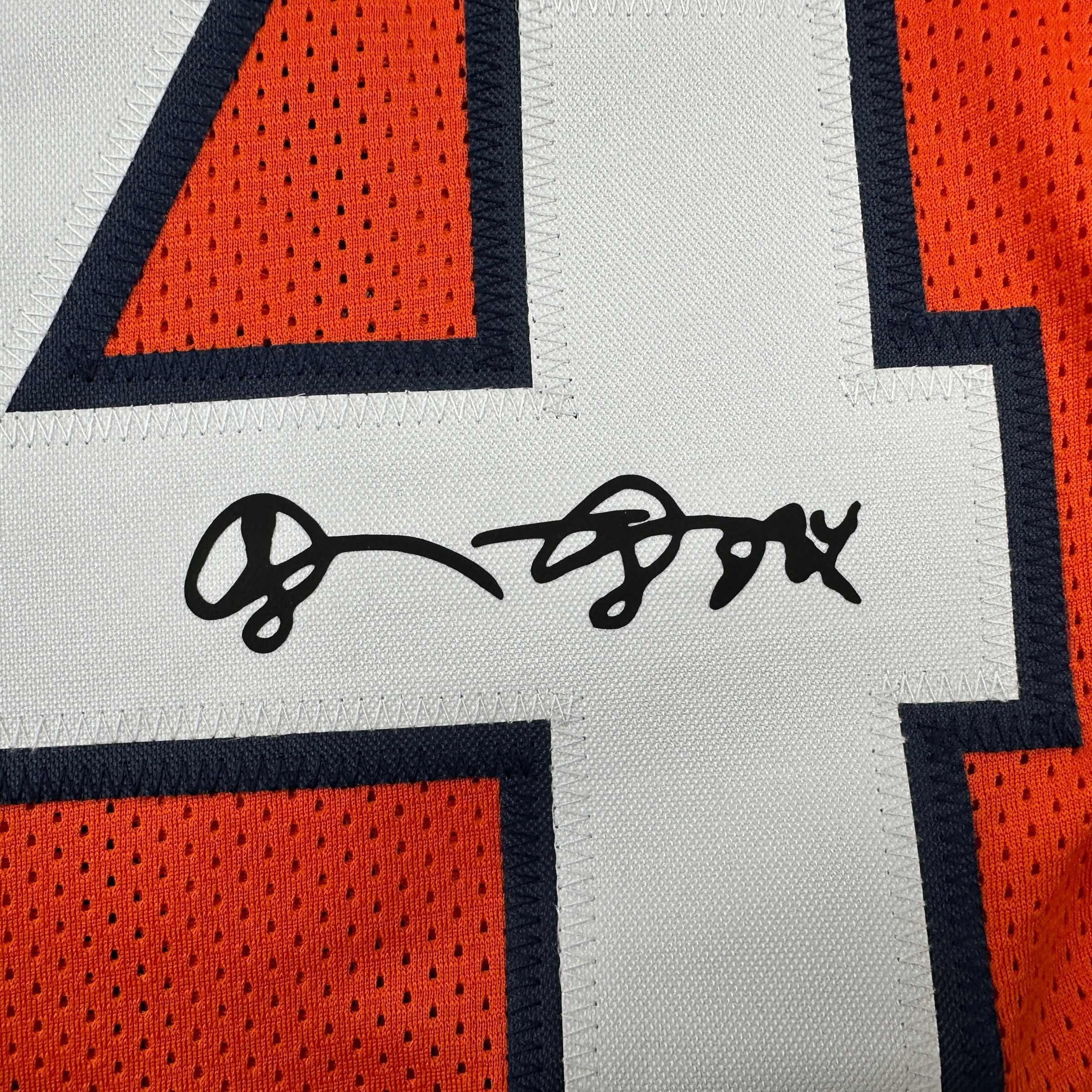Facsimile Autographed Shannon Sharpe Denver Orange Reprint Laser Auto Football Jersey Size Men's XL