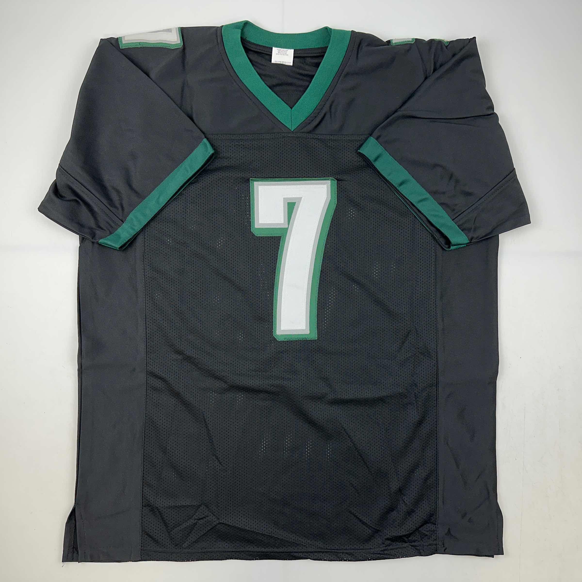Facsimile Autographed Michael Mike Vick Philadelphia Black Reprint Laser Auto Football Jersey Size Men's XL