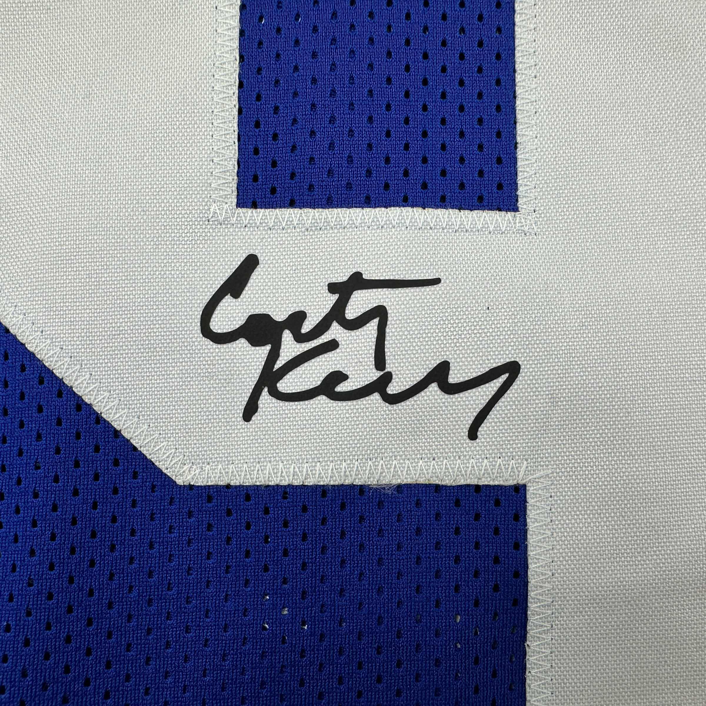 Facsimile Autographed Cortez Kennedy Seattle Blue Reprint Laser Auto Football Jersey Size Men's XL