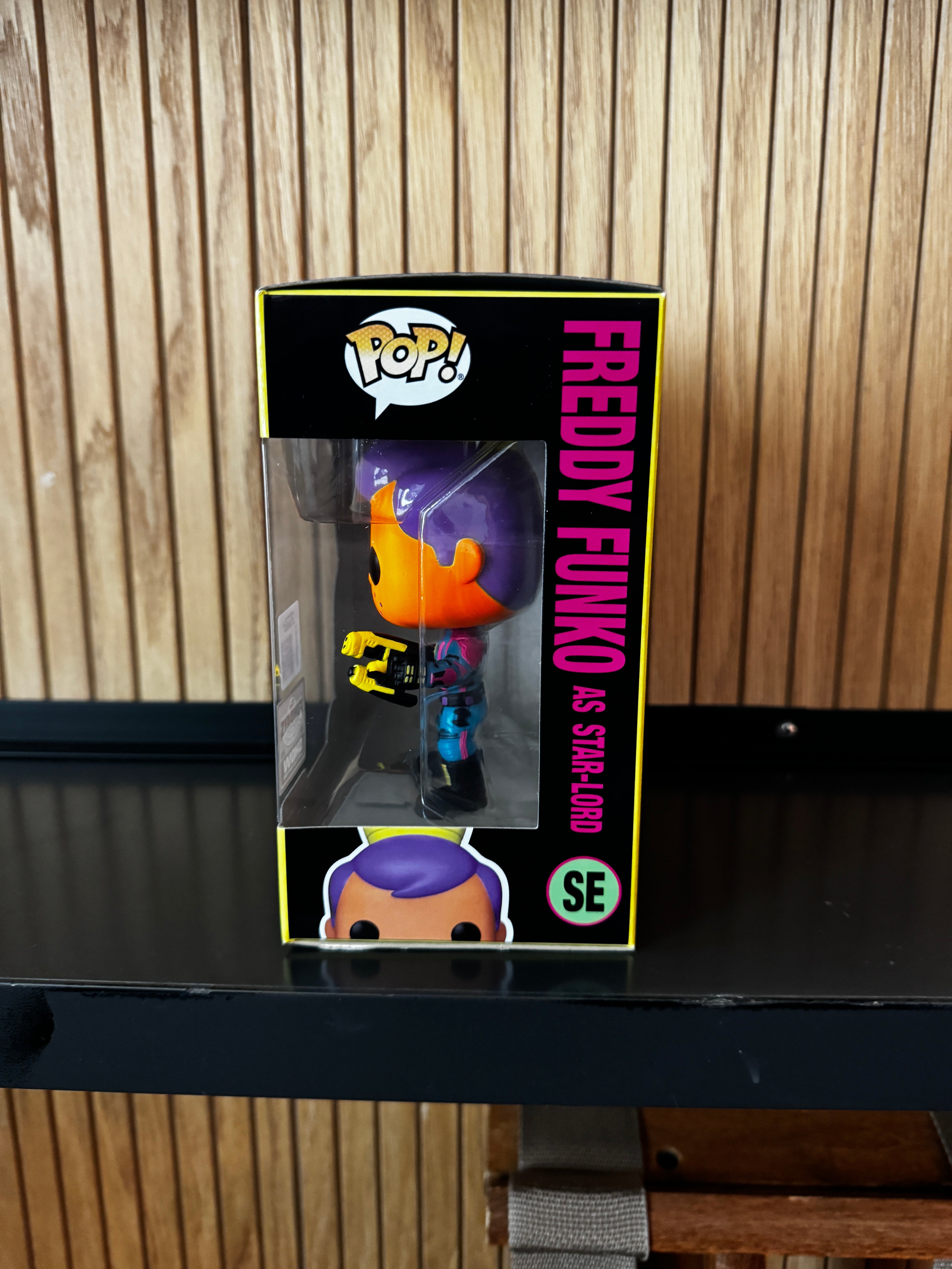 Funko Fundays Experience 2025: Pop! Originals MARVEL GotG Freddy Funko as Star-Lord (Blacklight) LE250