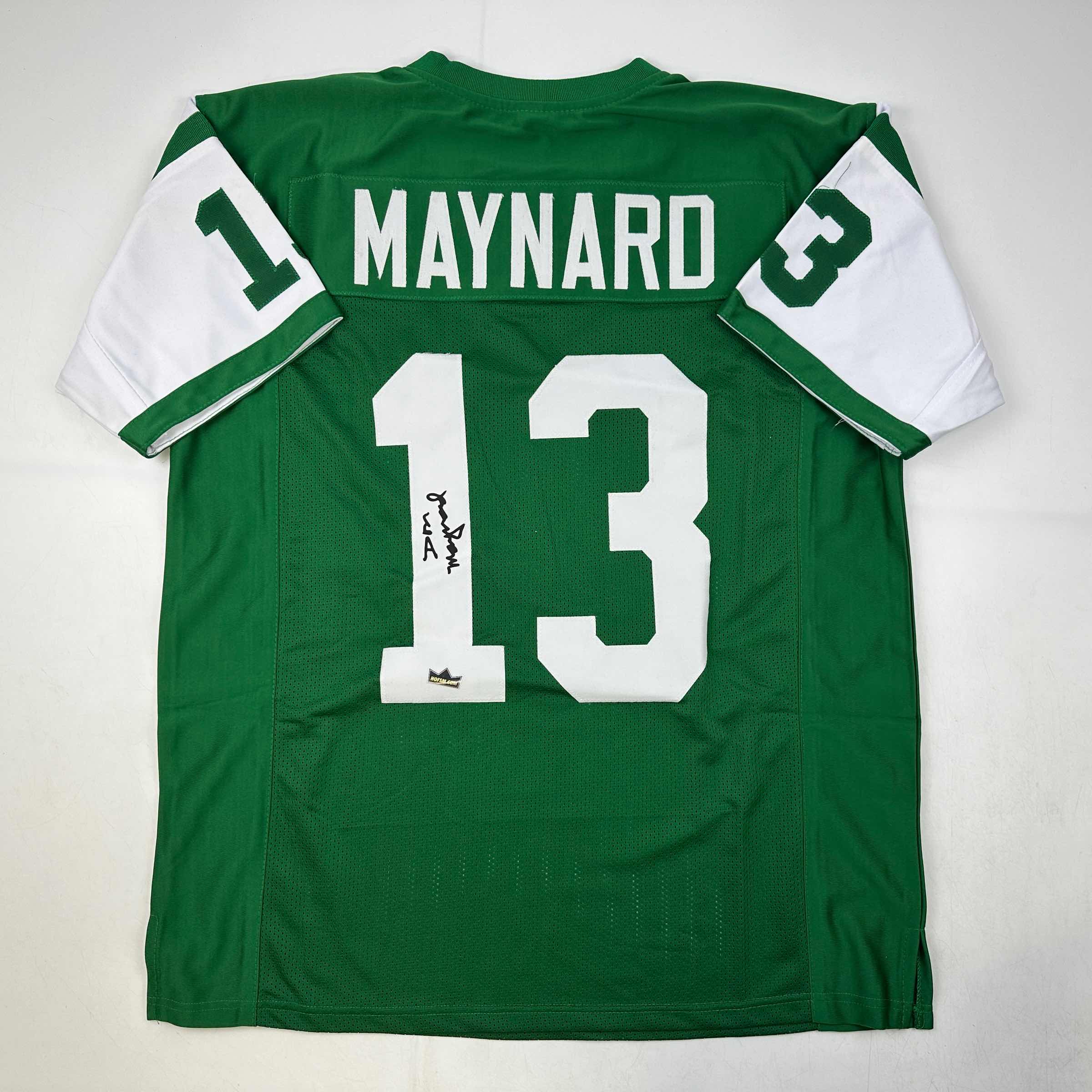 Facsimile Autographed Don Maynard New York Green Reprint Laser Auto Football Jersey Size Men's XL