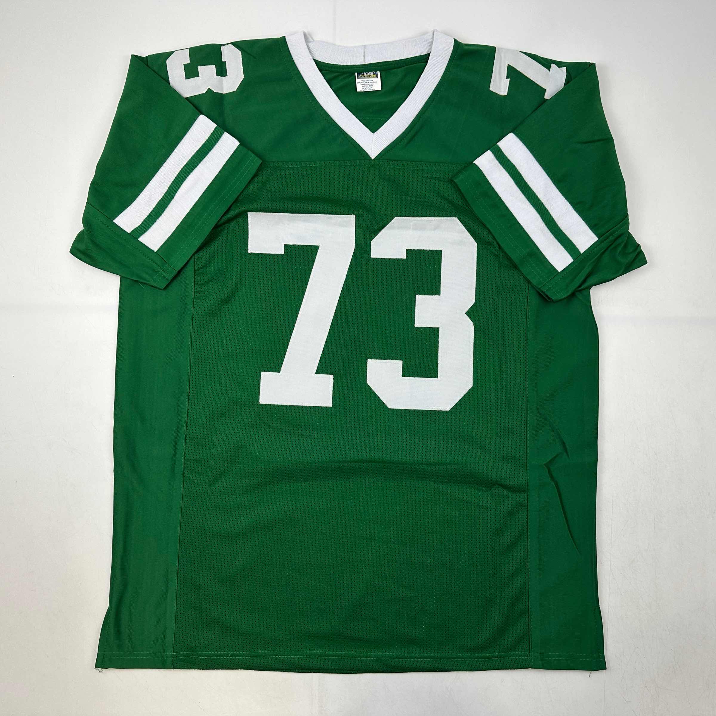 Facsimile Autographed Joe Klecko New York Green Reprint Laser Auto Football Jersey Size Men's XL