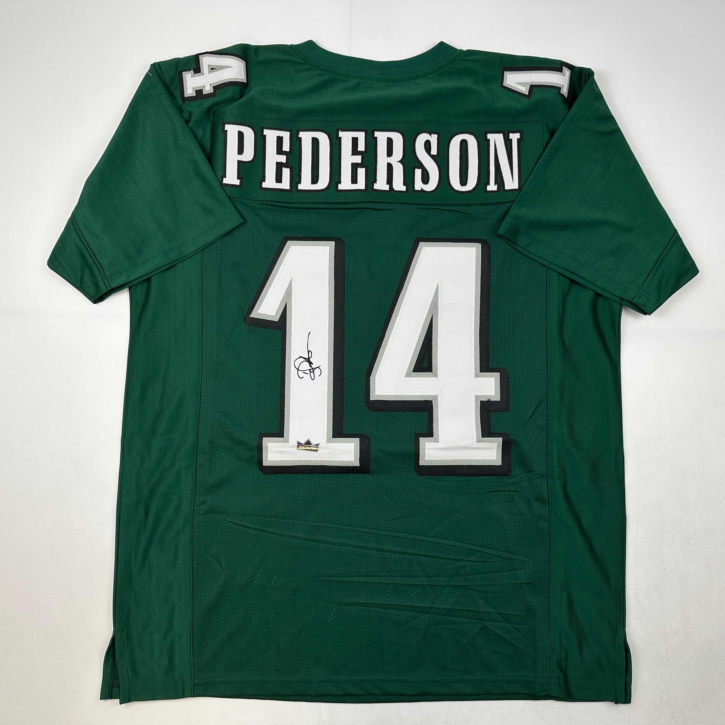Facsimile Autographed Doug Pederson Philadelphia Green Reprint Laser Auto Football Jersey Size Men's XL