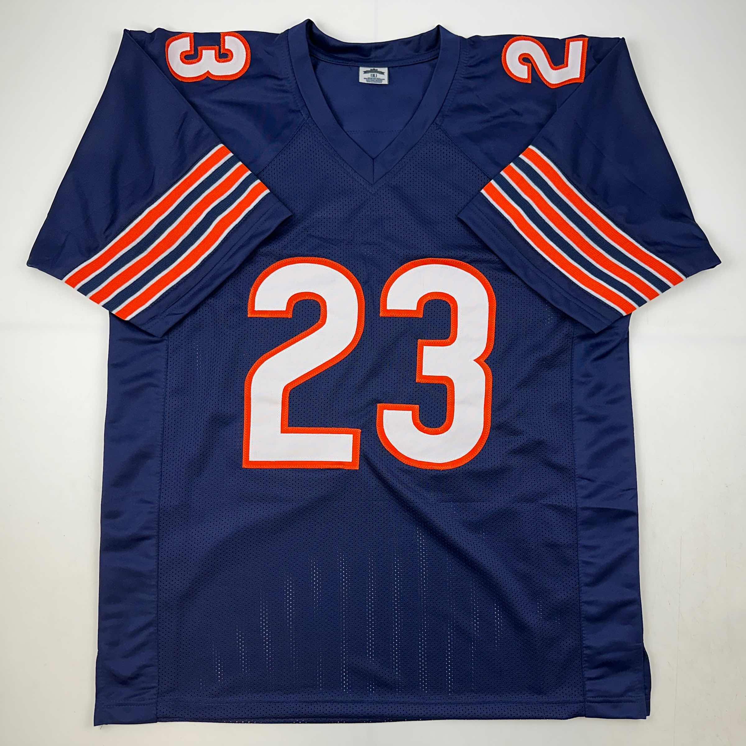 Facsimile Autographed Devin Hester Chicago Blue Reprint Laser Auto Football Jersey Size Men's XL