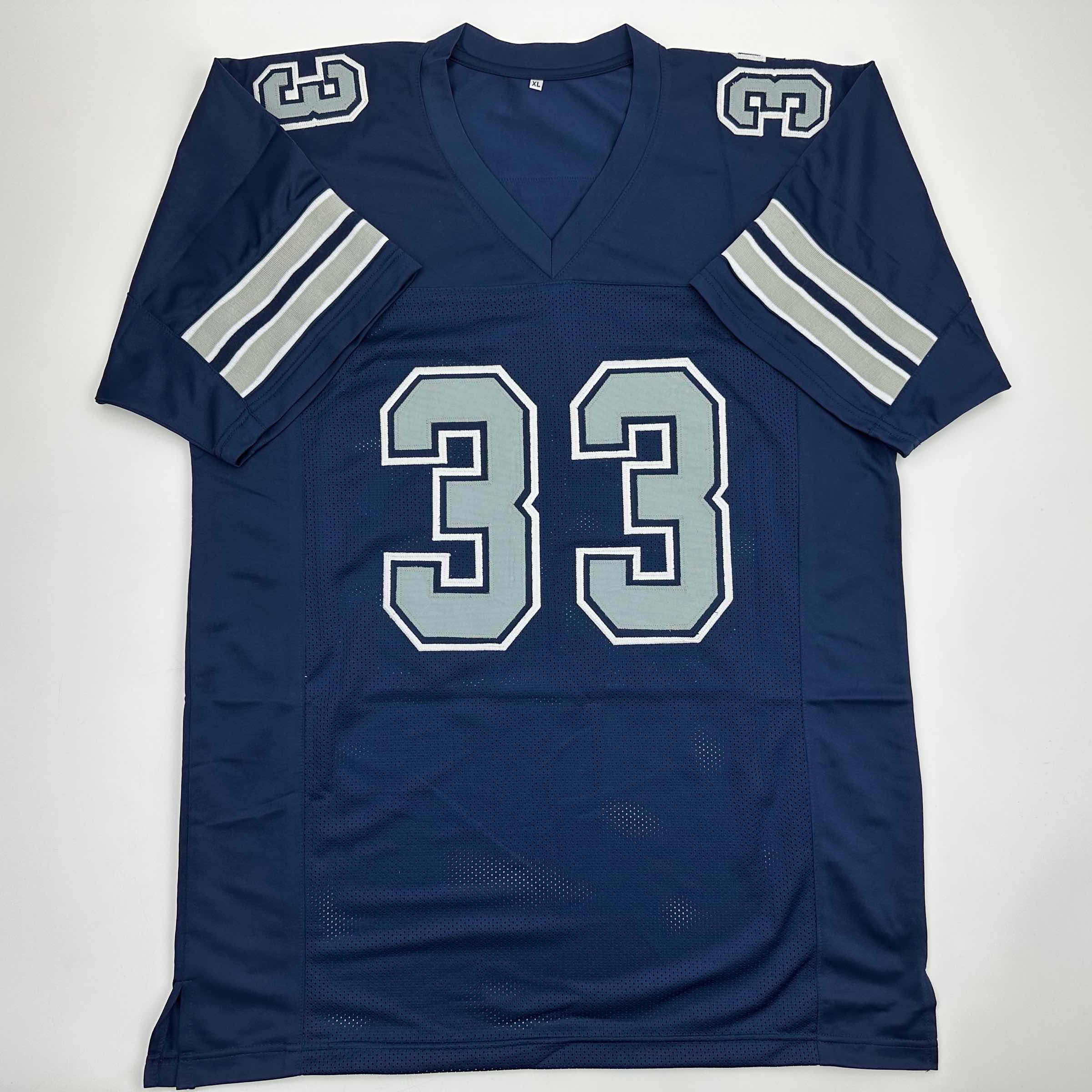 Autographed/Signed Tony Dorsett Dallas Dark Blue Football Jersey JSA COA