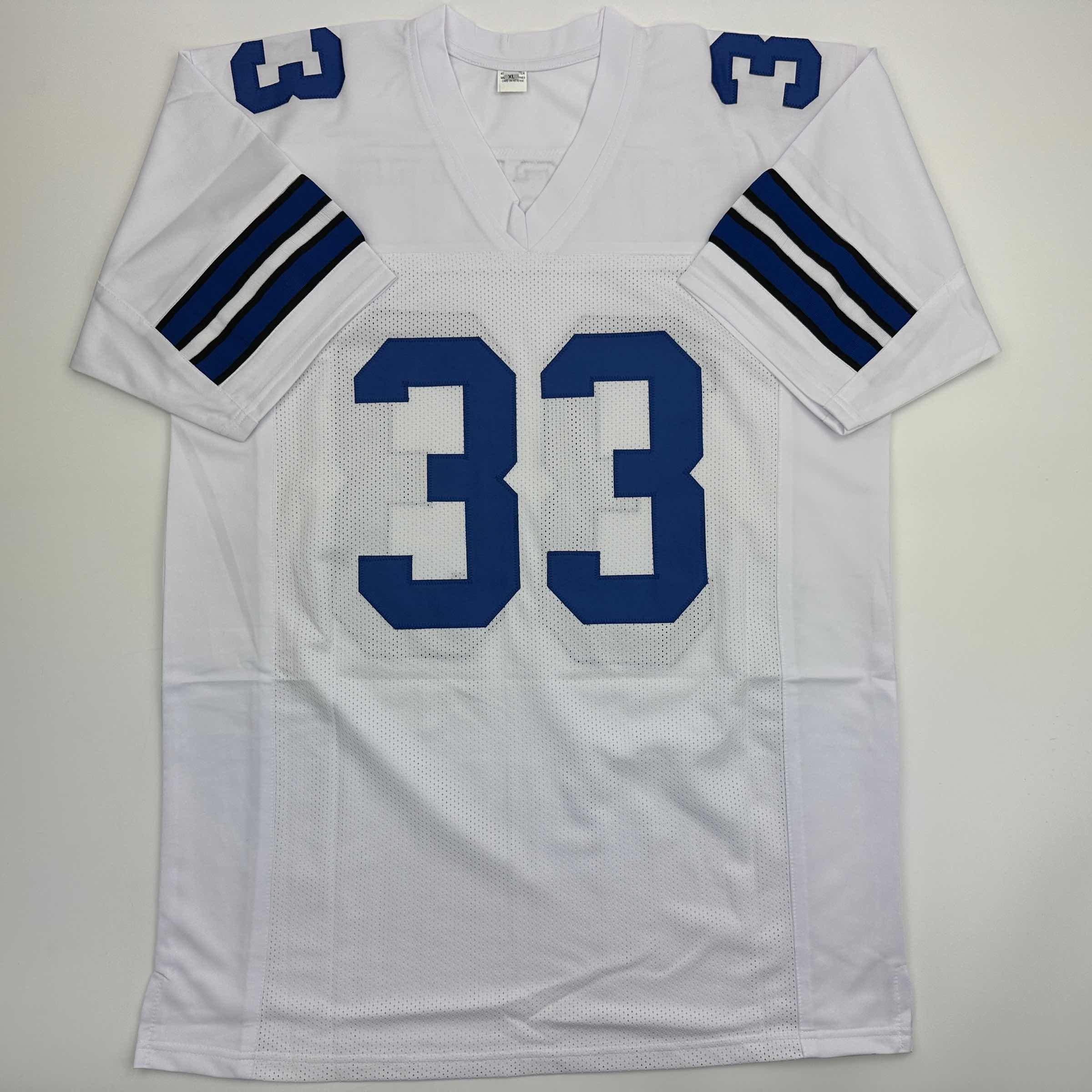 Autographed/Signed Tony Dorsett Dallas White Football Jersey JSA COA