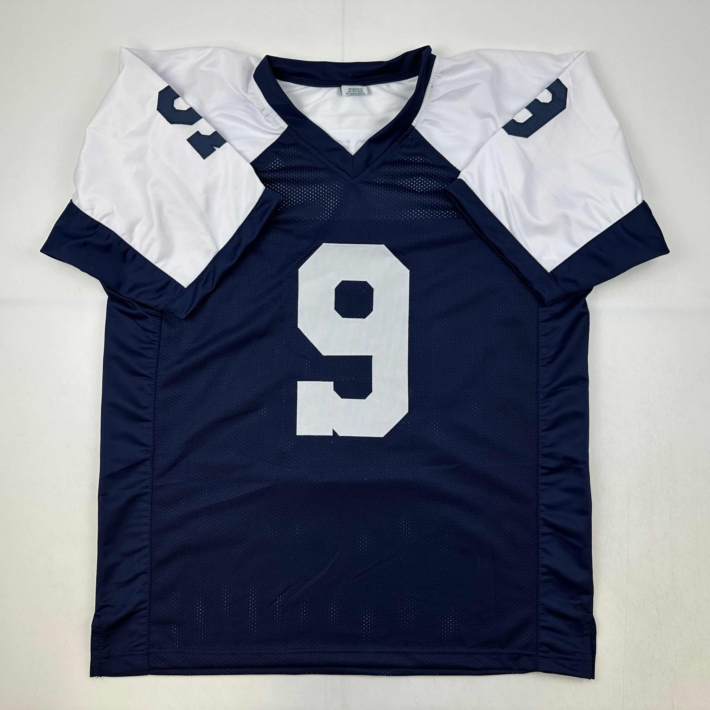 Facsimile Autographed Tony Romo Dallas Thanksgiving Day Reprint Laser Auto Football Jersey Size Men's XL