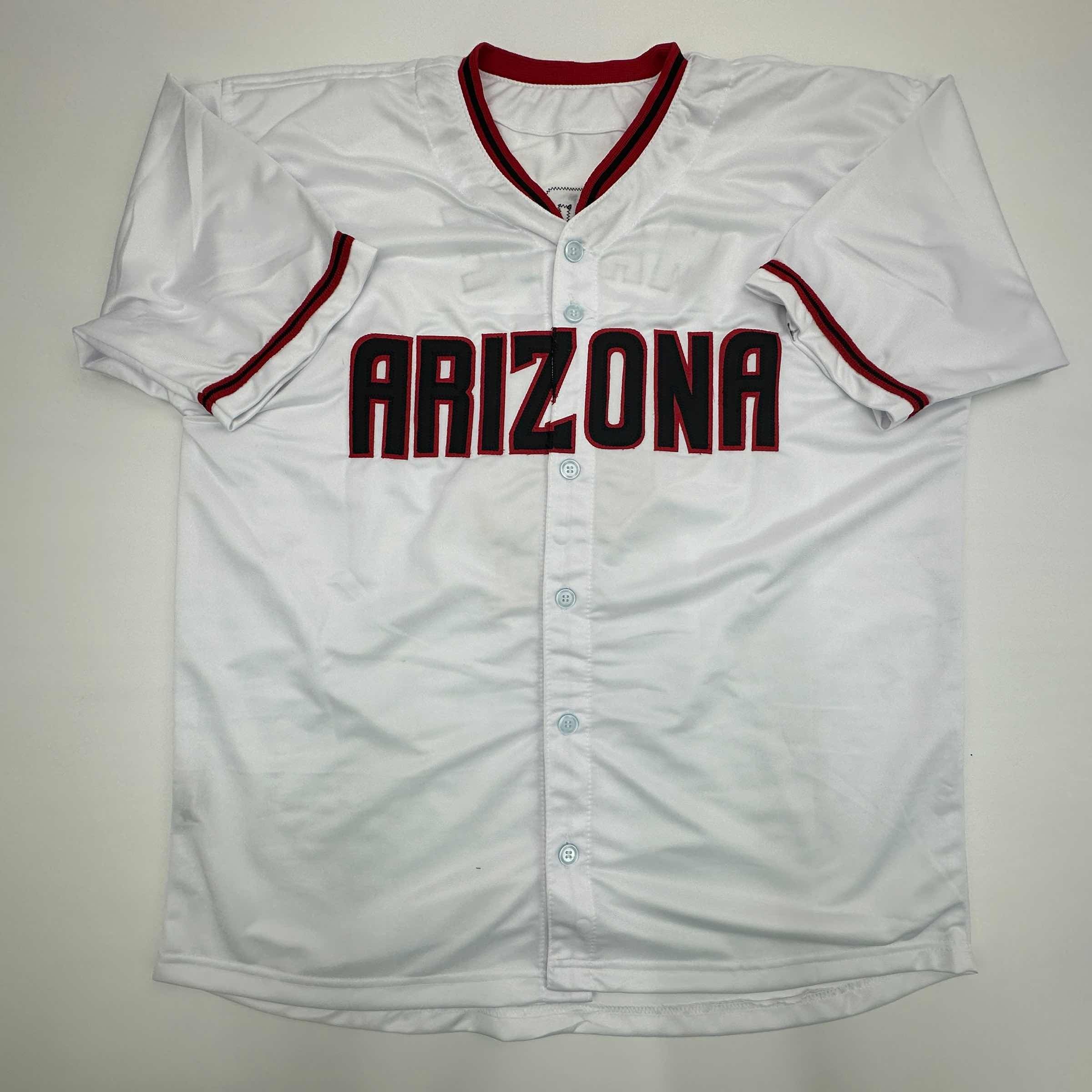 Facsimile Autographed Ketel Marte Arizona White Reprint Laser Auto Baseball Jersey Size Men's XL