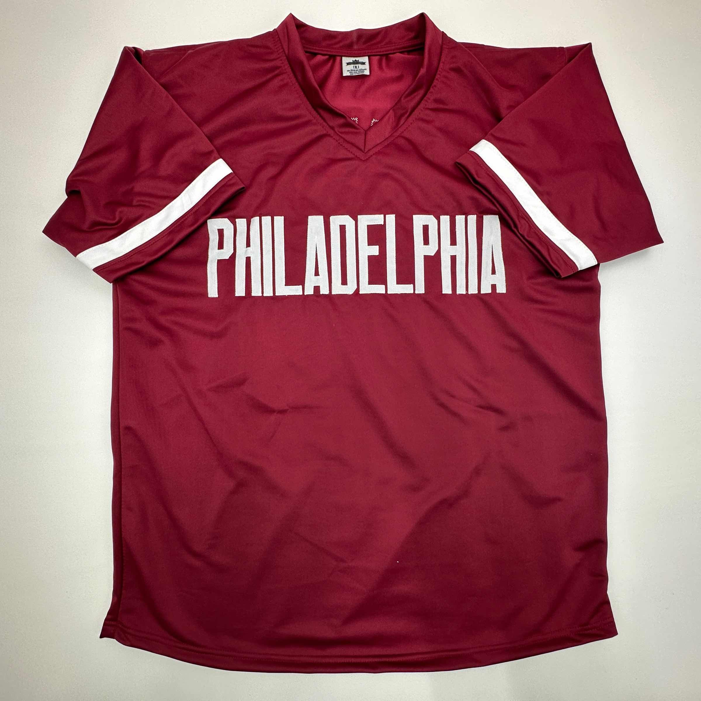 Facsimile Autographed Darren Daulton Philadelphia Maroon Reprint Laser Auto Baseball Jersey Size Men's XL