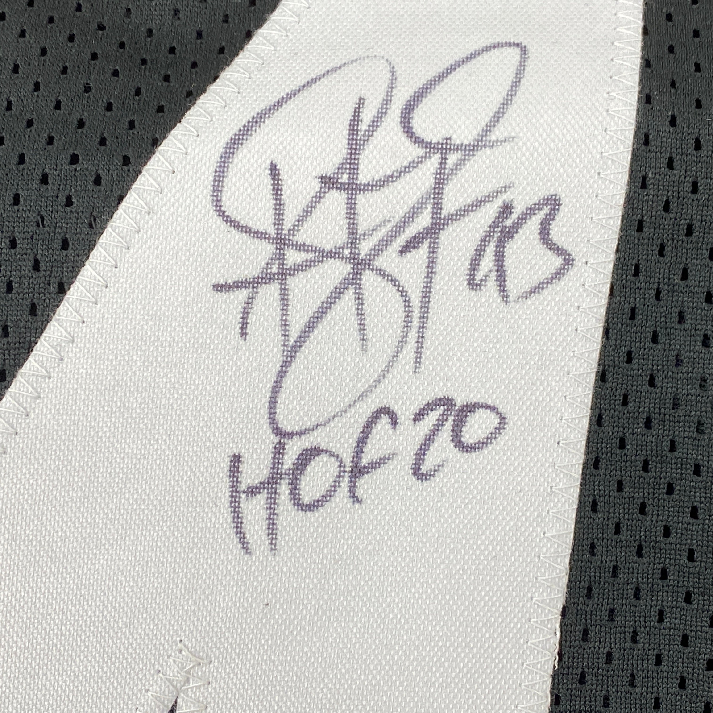 Autographed/Signed Troy Polamalu HOF 20 Pittsburgh Black Football Jersey Beckett BAS COA